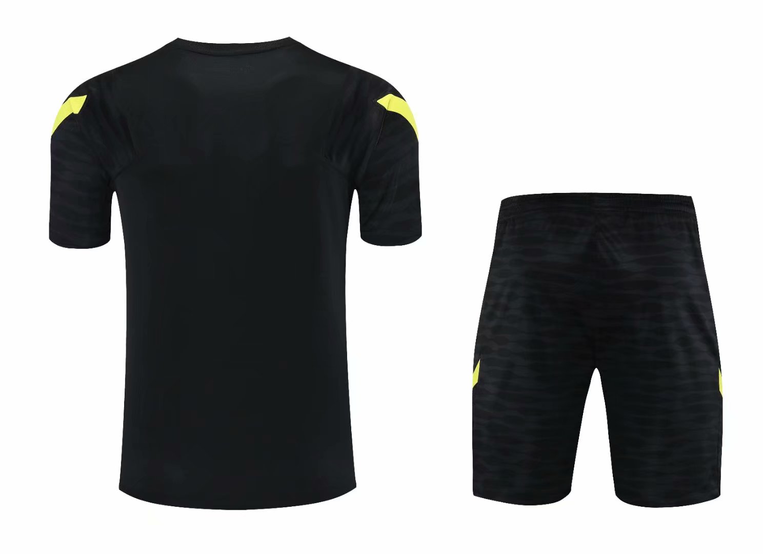 21/22 Chelsea Black Training Set--Short sleeve and Short Pant Training Tracksuit - leoleo123123