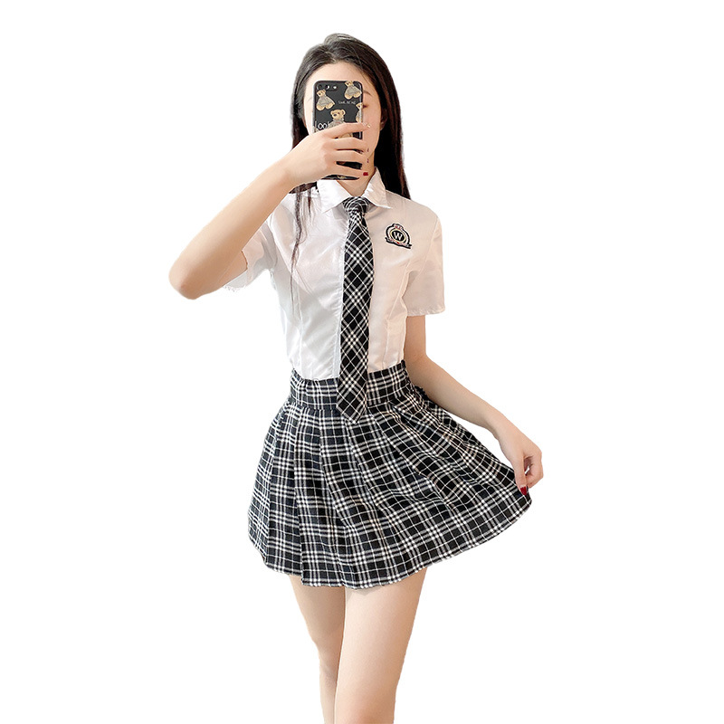 欧美新款情趣内衣Cosplay舞台制服诱惑学生服套装少女内衣代发 - leoleo123123