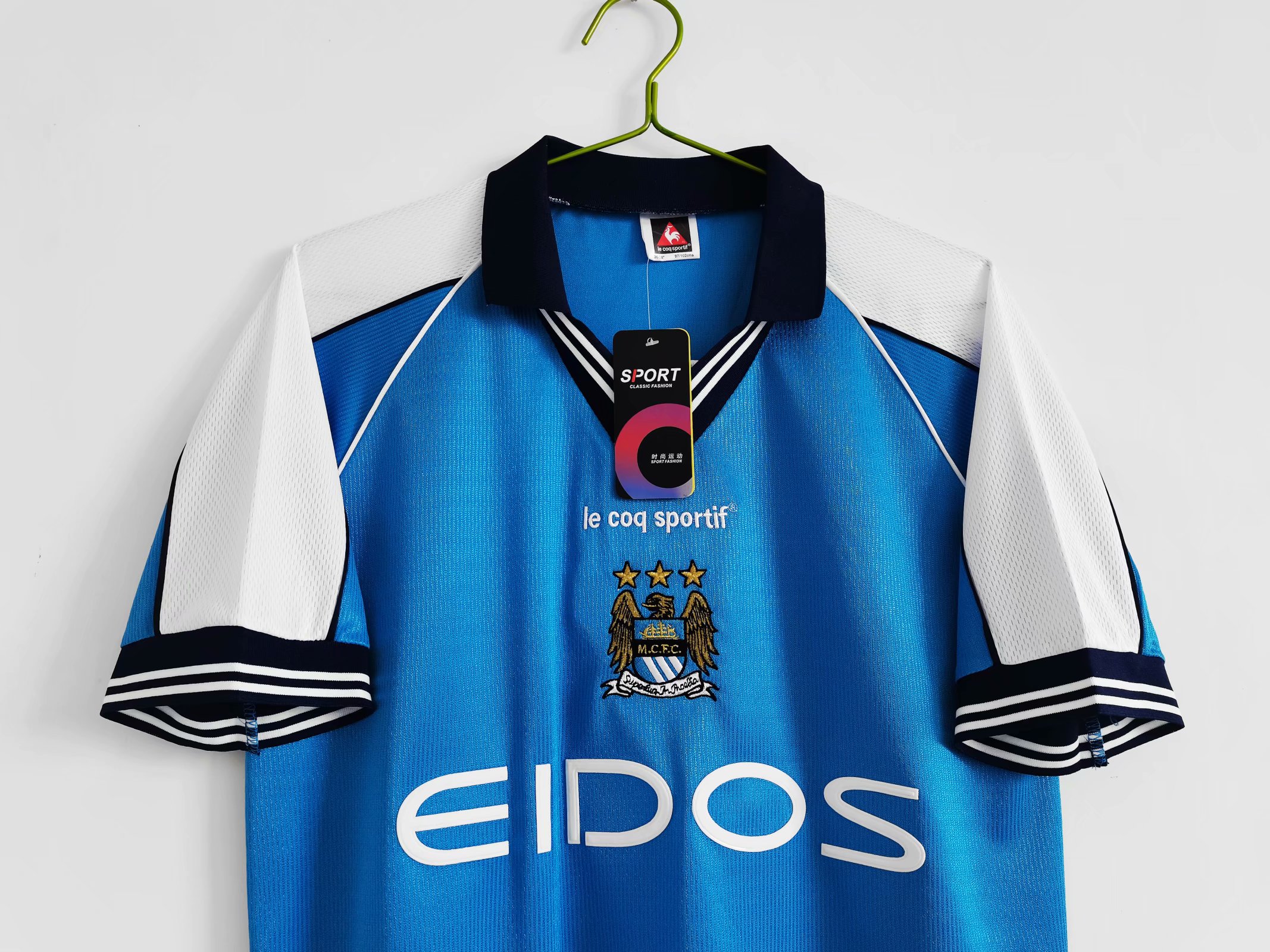 99-01 Man City Home Retro Jersey - leoleo123123