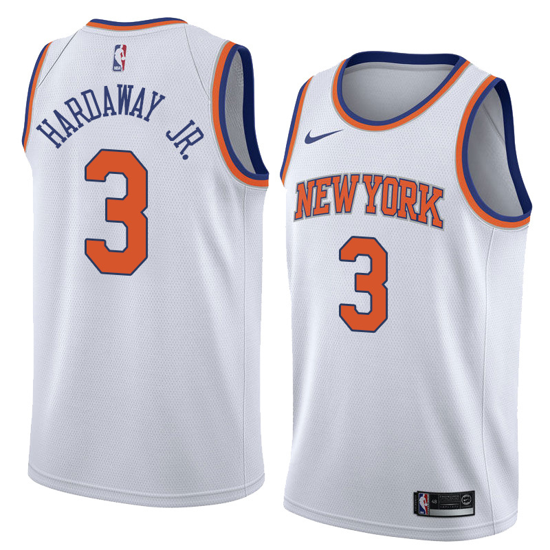 NBA Men New York Knicks White #3 HARDAWAY JR. Jersey High Quality Name and Number Print - leoleo123123