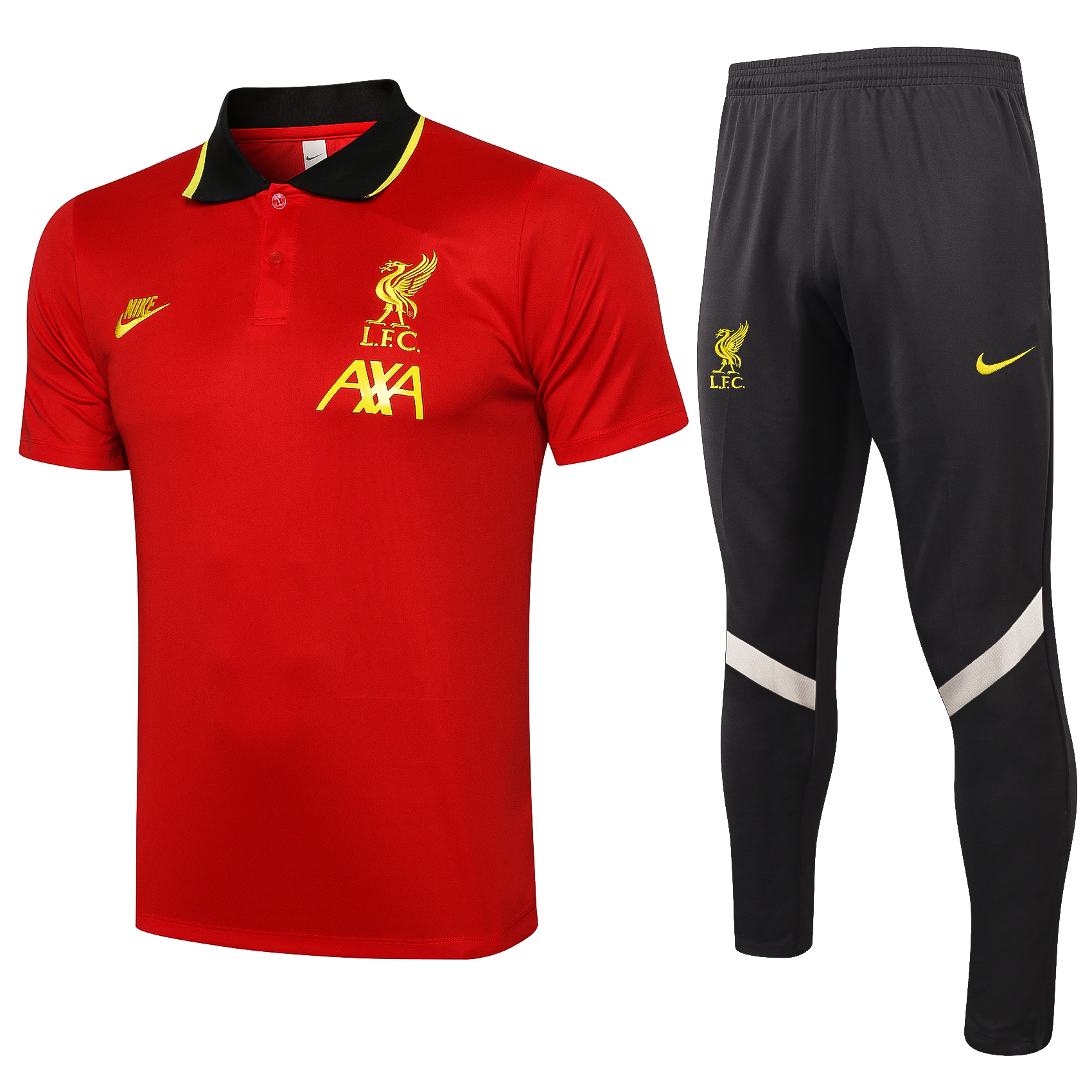 21-22 Liverpool Red Polo Training Tracksuit Thai Quality---Short Polo and Long Pant - leoleo123123