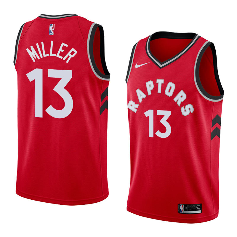NBA Men Toronto Raptors Red #13 MILLER Jersey High Quality Name and Number Print - leoleo123123