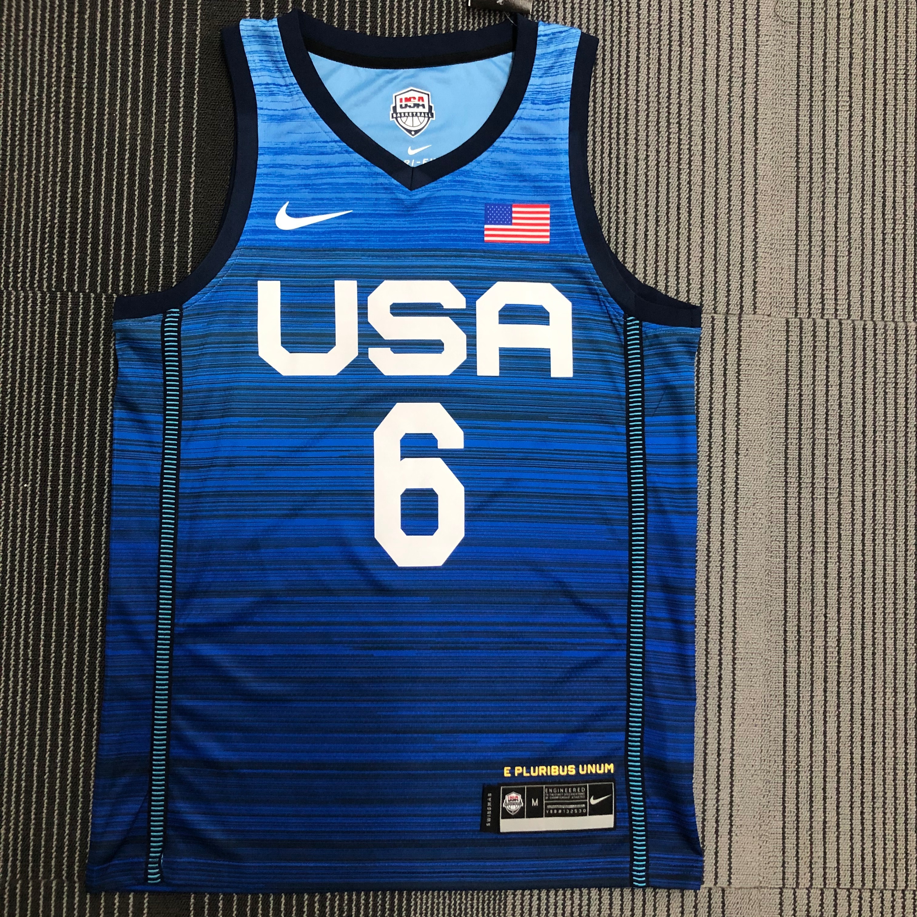 NBA Men Tokoyo Olimpics 2020 USA National Blue #6 LILLARD Jersey High Quality Name and Number Print - leoleo123123