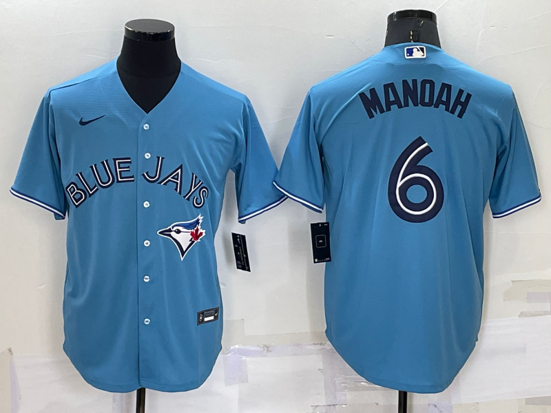 Toronto Blue Jays Vladimir MANOAH #6 Light Blue Baseball Jersey - leoleo123123