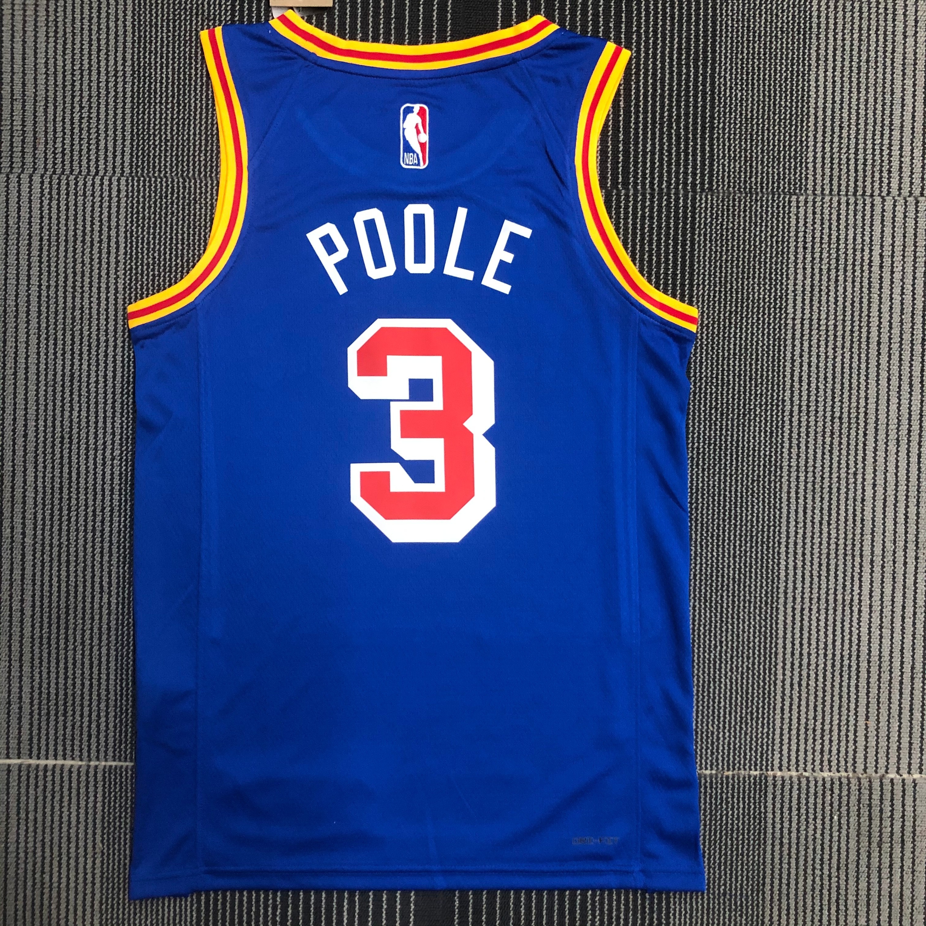 NBA Men Golden State Warriors Retro Blue #3 POOLE Jersey High Quality Name and Number Print - leoleo123123