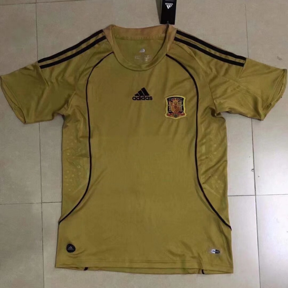 2008 Spain Away Fans Version Retro Jersey - leoleo123123