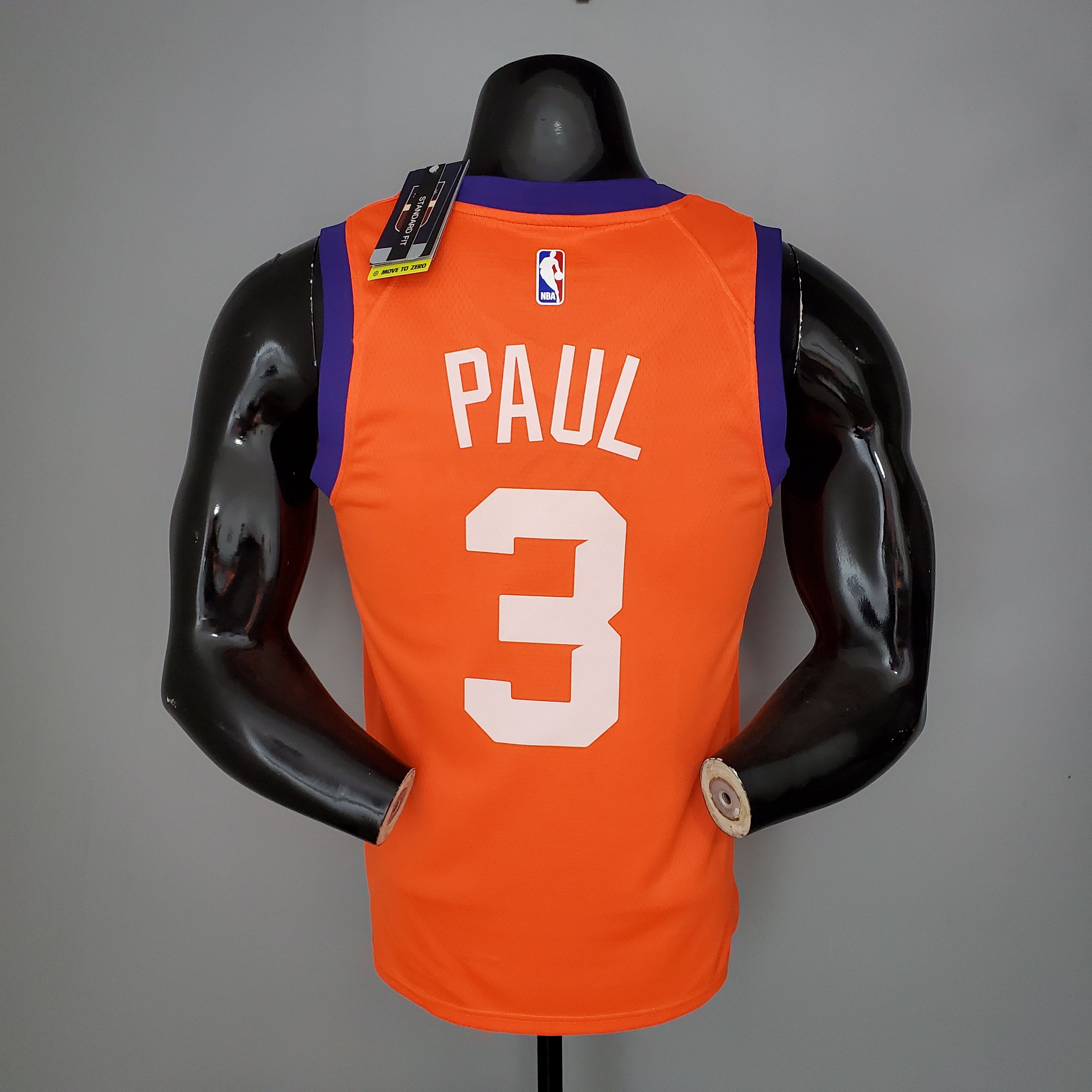 NBA Season 2021 Men Phoenix Suns Orange #3 PAUL with Jordan Logo Jersey High Quality Name and Number Print - leoleo123123