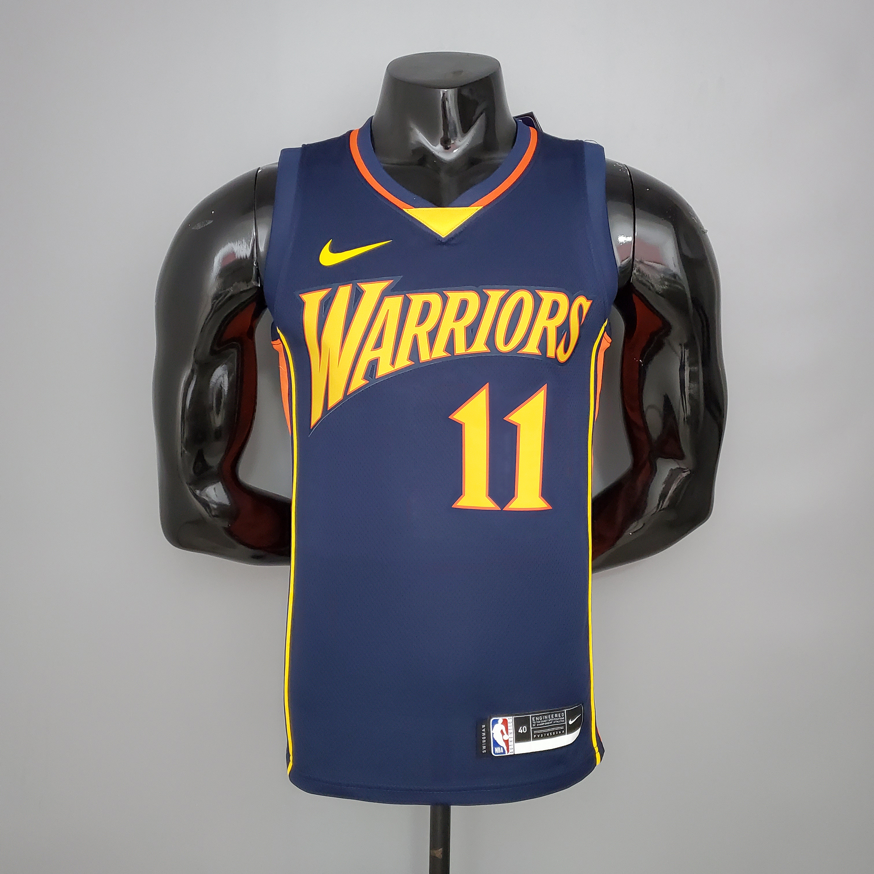 NBA Men Season 2021 Golden State Warriors Up-and-coming Star Dark Blue #11 THOMPSON Jersey High Quality Name and Number Print - leoleo123123