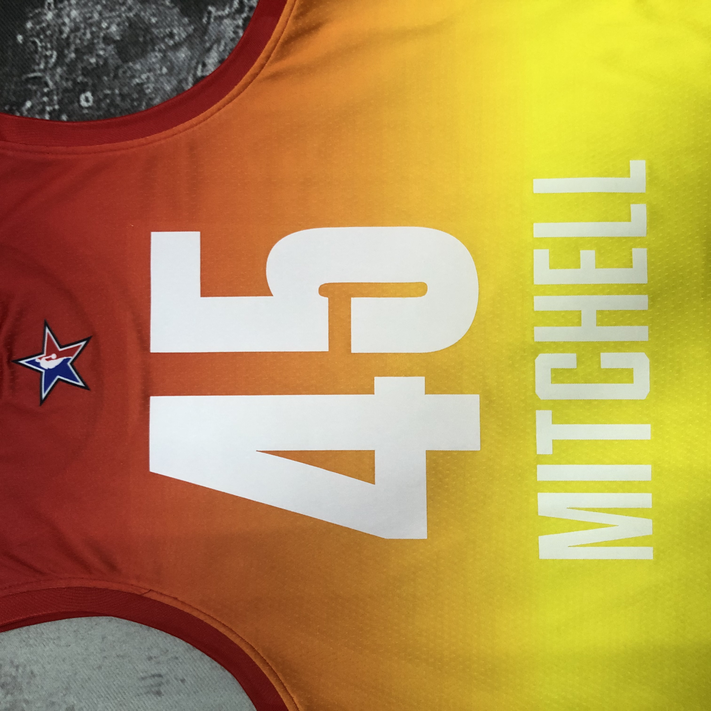 NBA Season 2023 Men Cleveland Cavaliers All Stars Yellow #45 MITCHELL Jersey High Quality Name and Number Print - leoleo123123