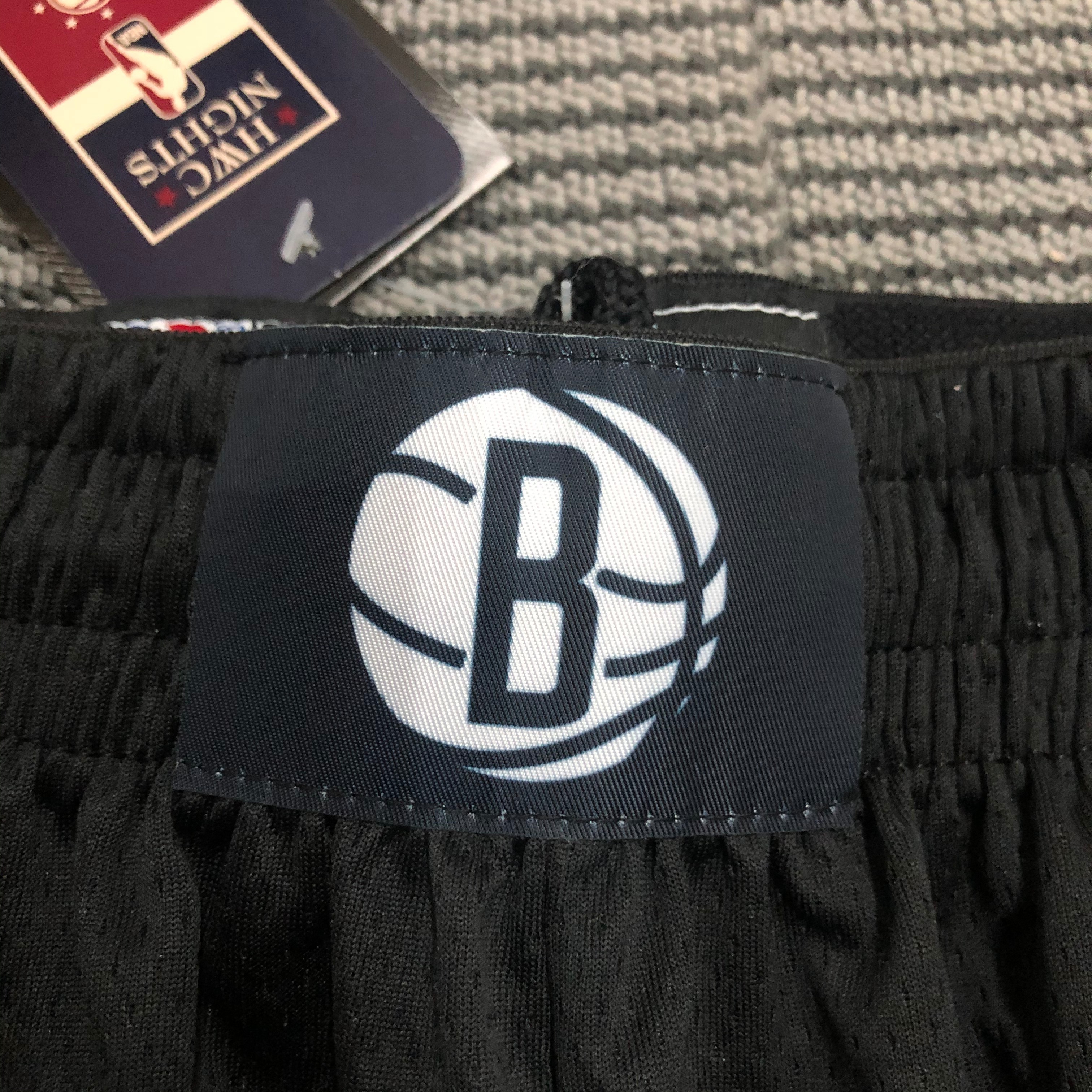 NBA Men 75th Anniversary Brooklyn Nets Black Pant High Quality Name and Number Print - leoleo123123