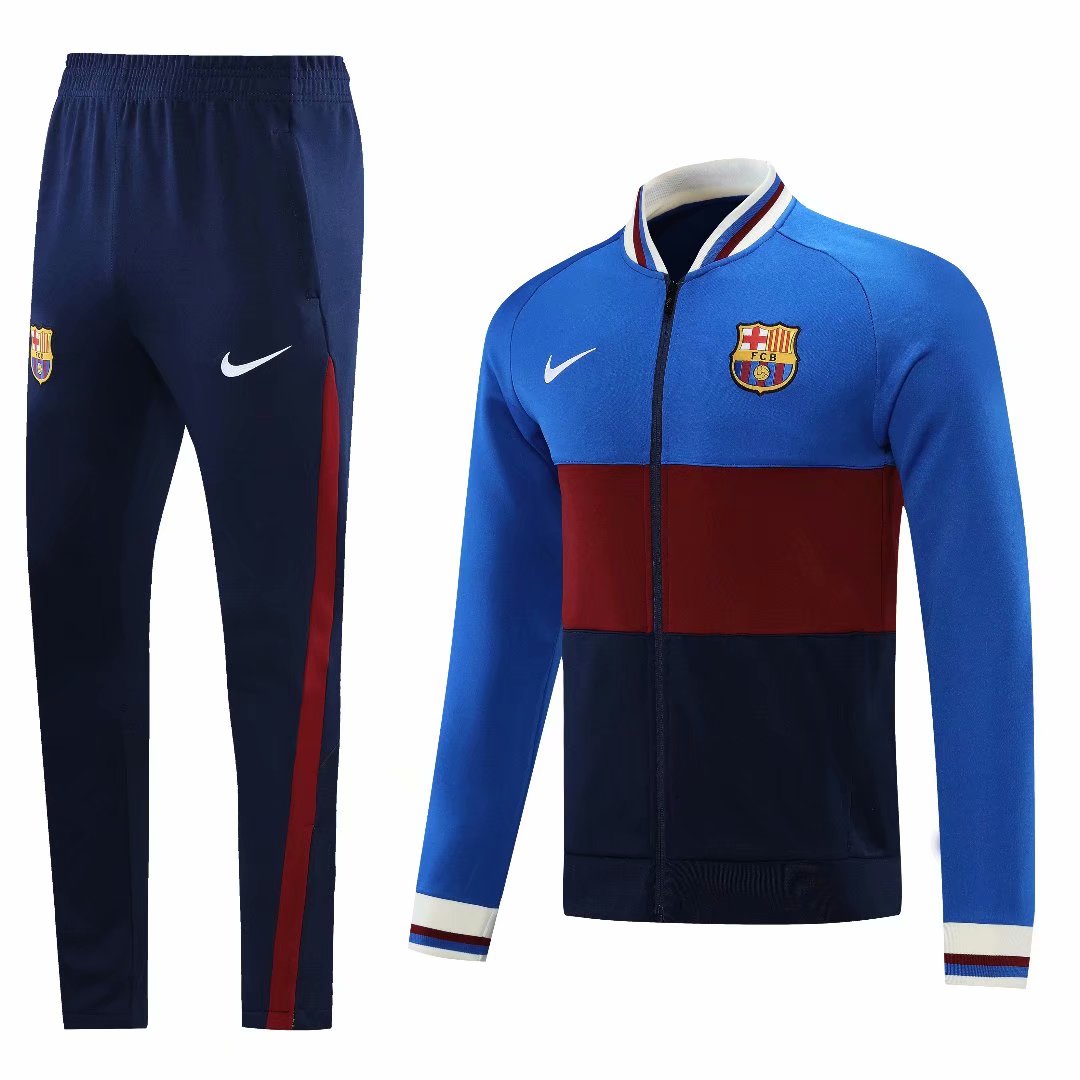 21/22 Barcelona Blue Black Jacket Tracksuit Thai Quality - leoleo123123