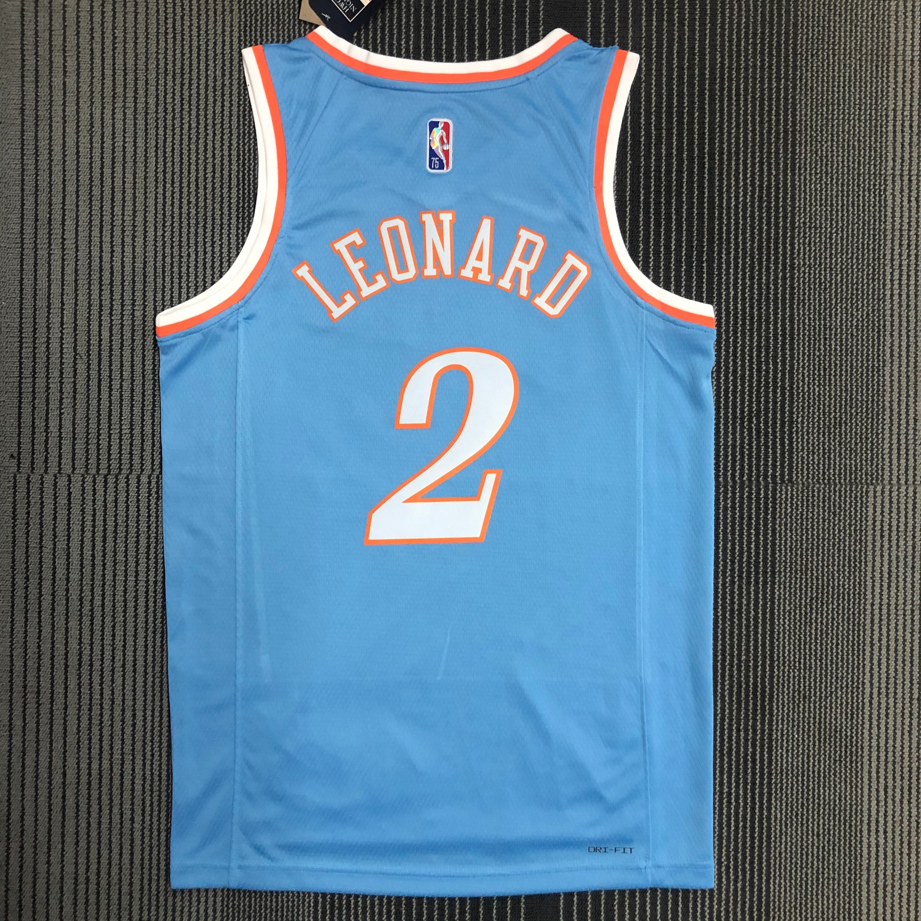 NBA Men Season 2022 Los Angeles Clippers Light Blue #2 LEONARD Jersey High Quality Name and Number Print - leoleo123123