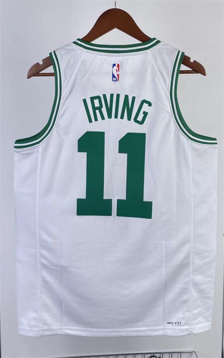 NBA Men Season 2023 Boston Celtics White #11 IRVING Jersey High Quality Name and Number Print - leoleo123123