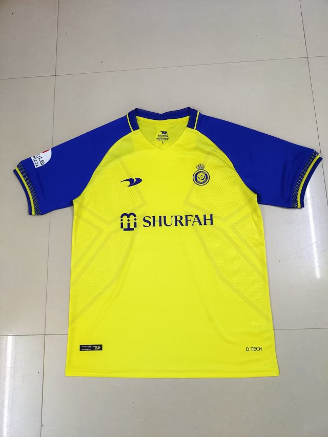 22/23 Al Nassr Home Soccer Jersey Final Version 1:1 Quality - leoleo123123