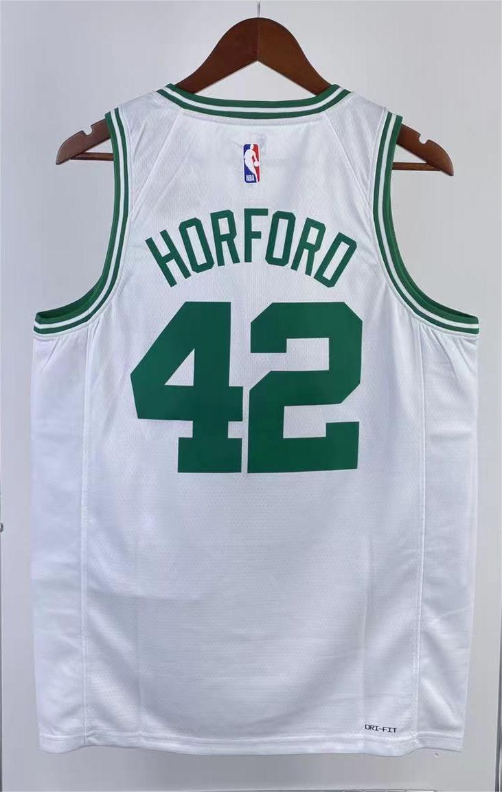 NBA Men Season 2023 Boston Celtics White #42 HORFORD Jersey High Quality Name and Number Print - leoleo123123