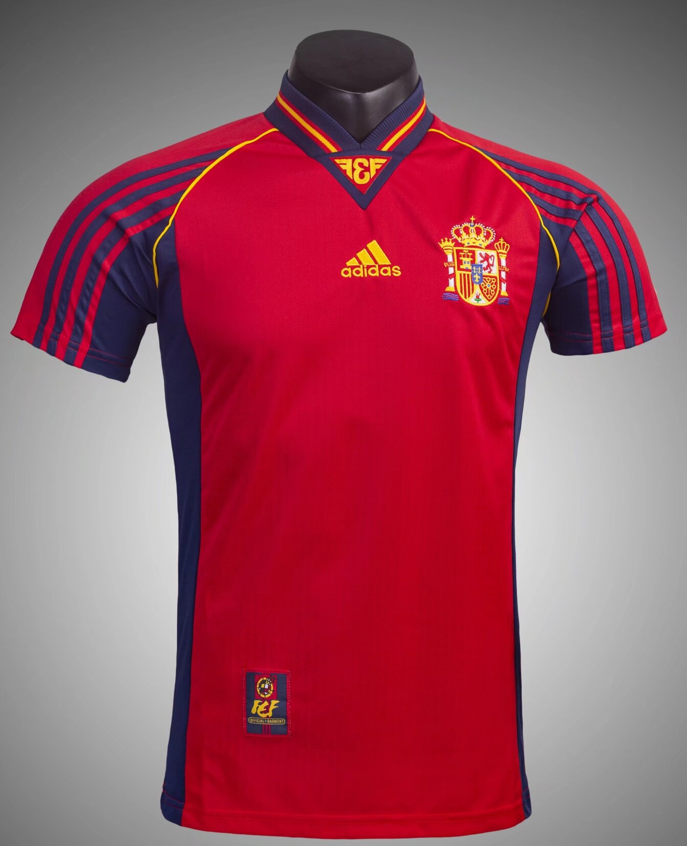 1998 Spain Home Fans Version Retro Jersey - leoleo123123