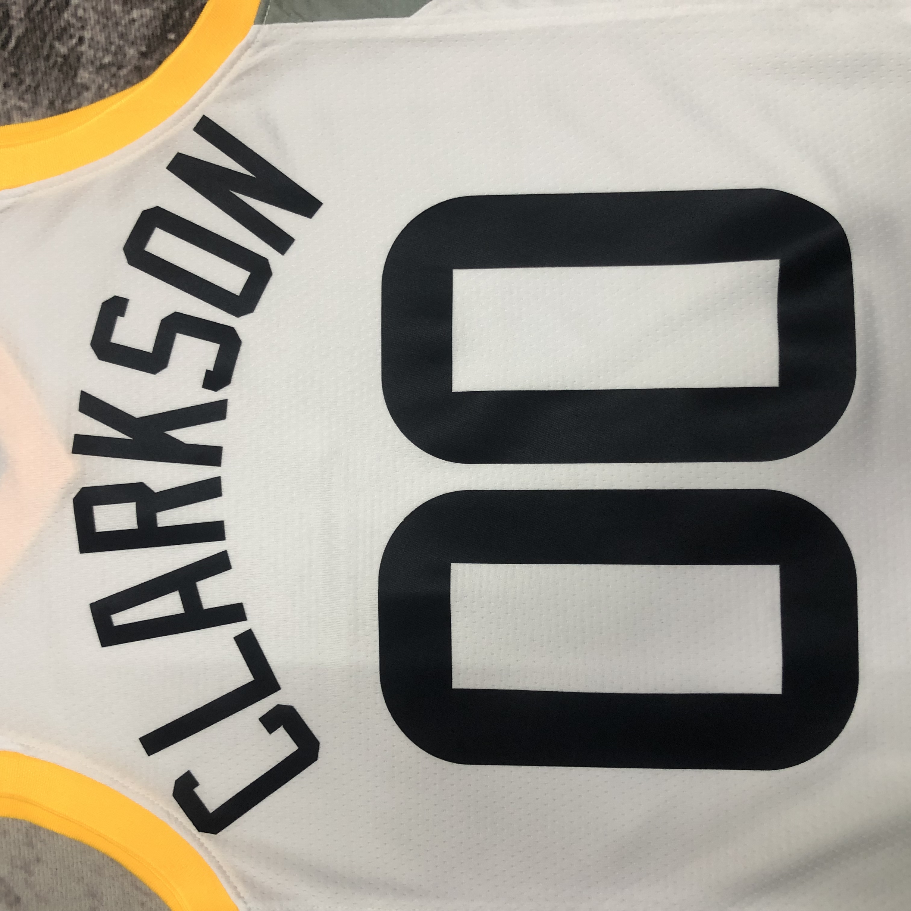 NBA 2023 Men Utah Jazz White #00 CLARKSON Jersey High Quality Name and Number Print - leoleo123123