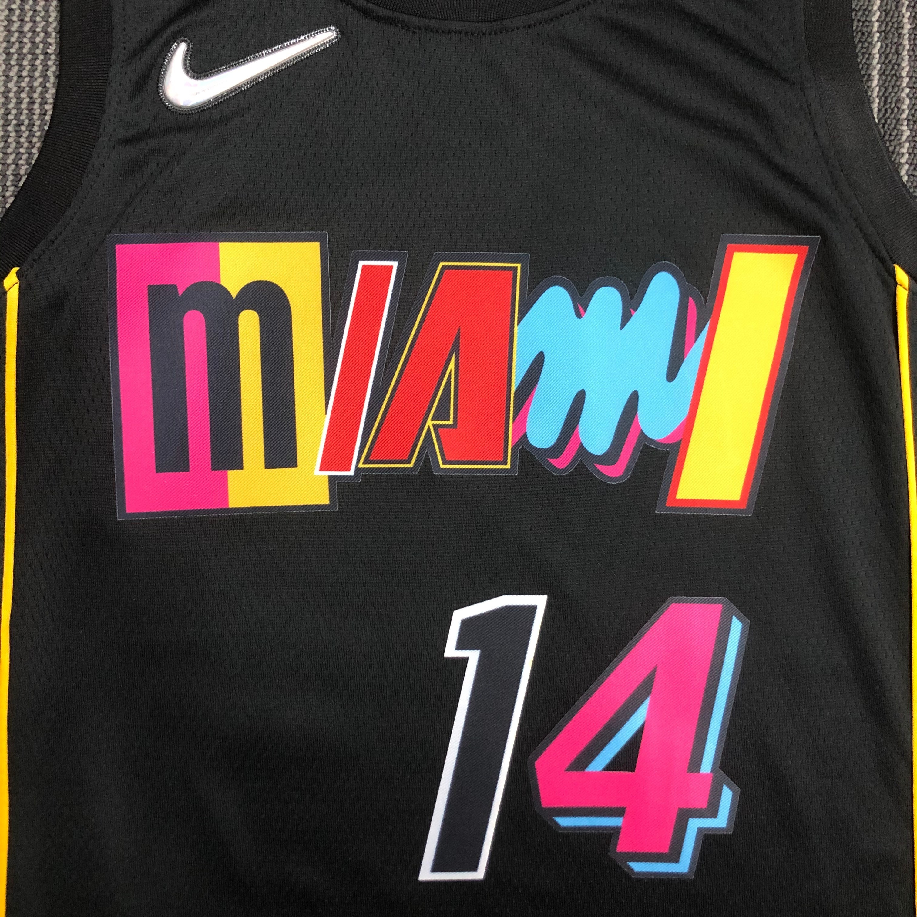NBA Men 75th Anniversary Season 2022 Miami Heat Black #14 HERRO Jersey High Quality Name and Number Print - leoleo123123