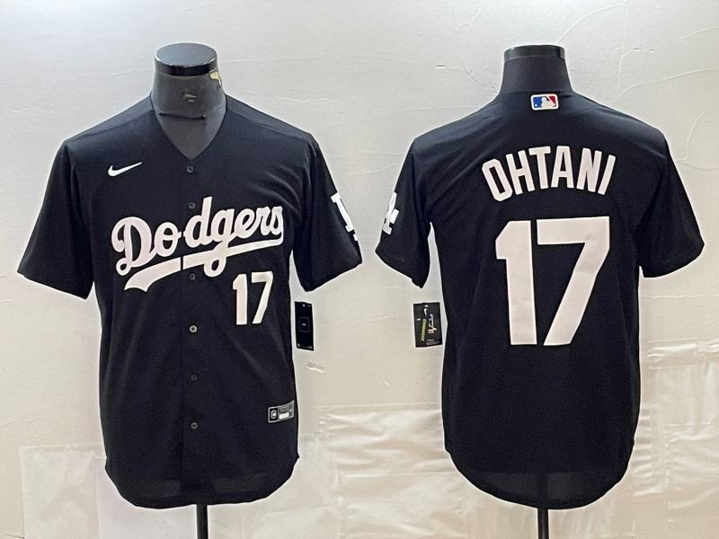 Los Angeles Dodgers OHTANI #17 Black Baseball Jersey - leoleo123123