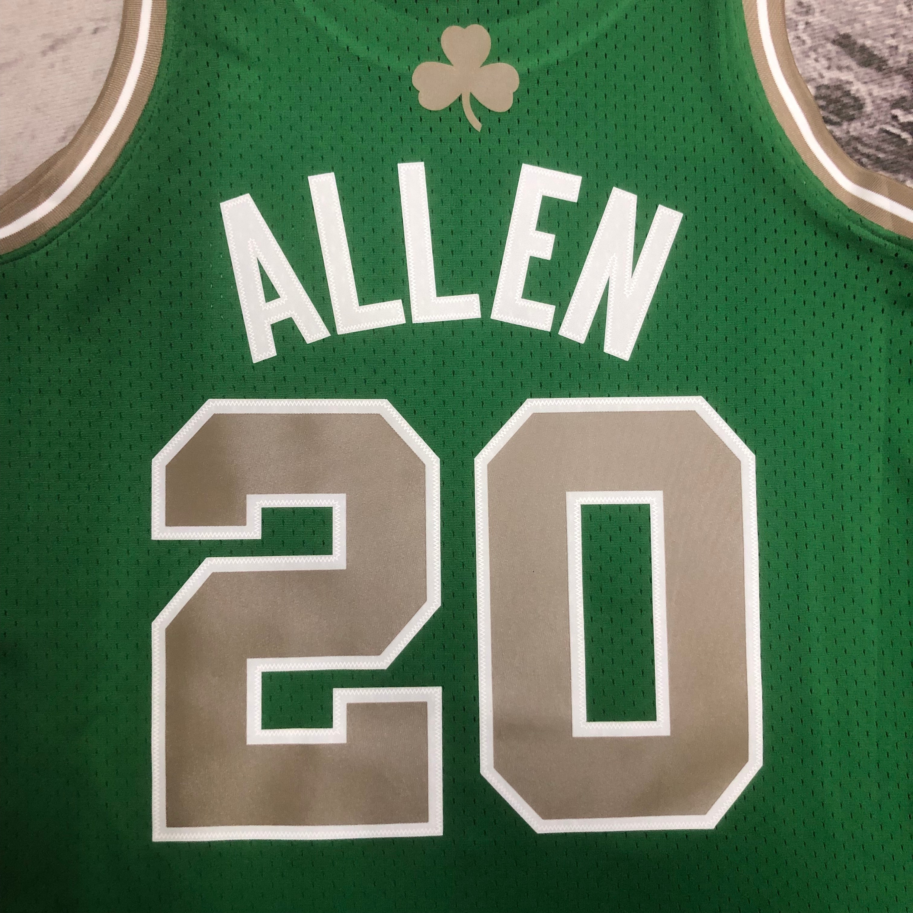 NBA Men Season 07-08 Boston Celtics Retro Green #20 ALLEN Jersey High Quality Name and Number Print - leoleo123123