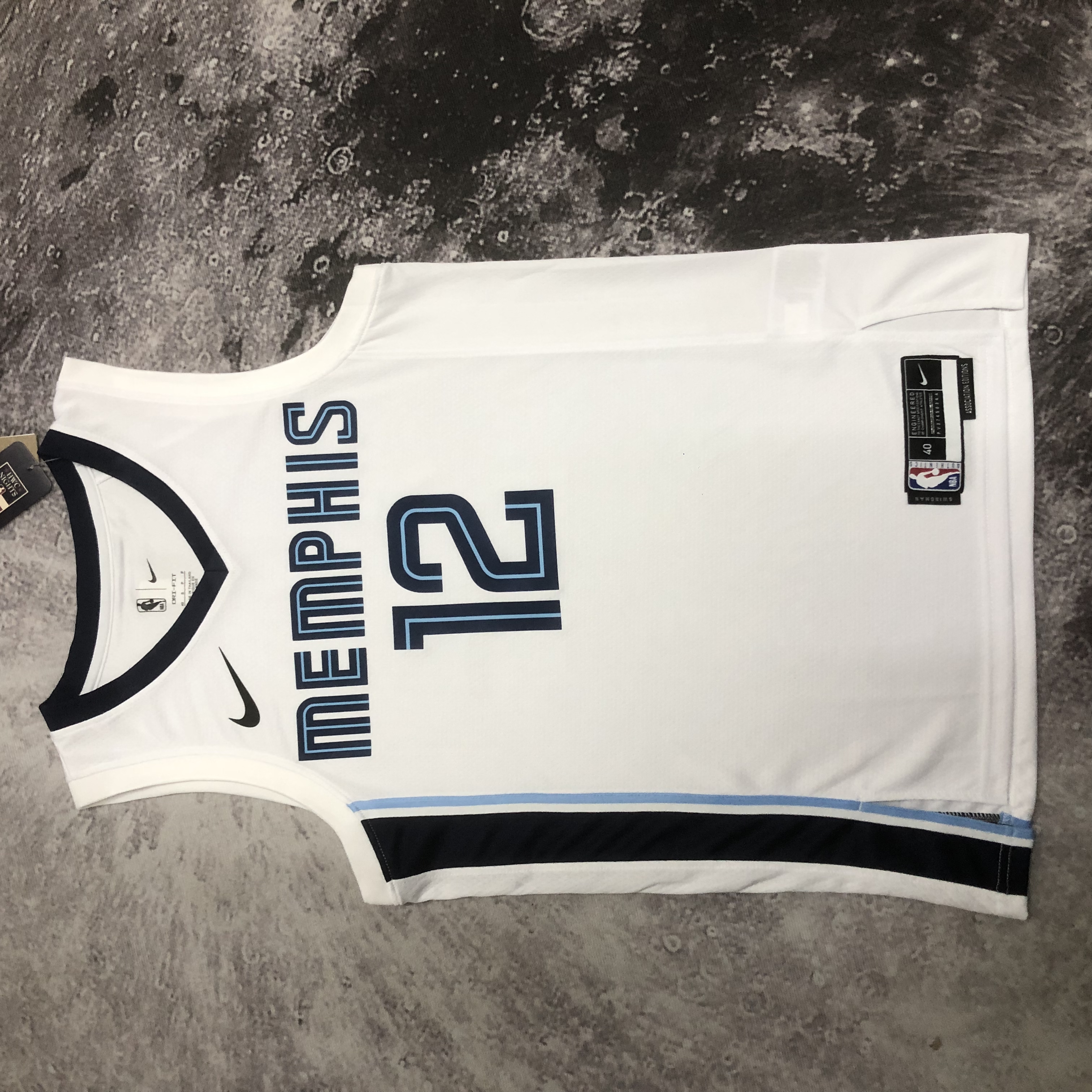 NBA Season 2023 Memphis Grizzlies White #12 MORANT Jersey High Quality Name and Number Print - leoleo123123