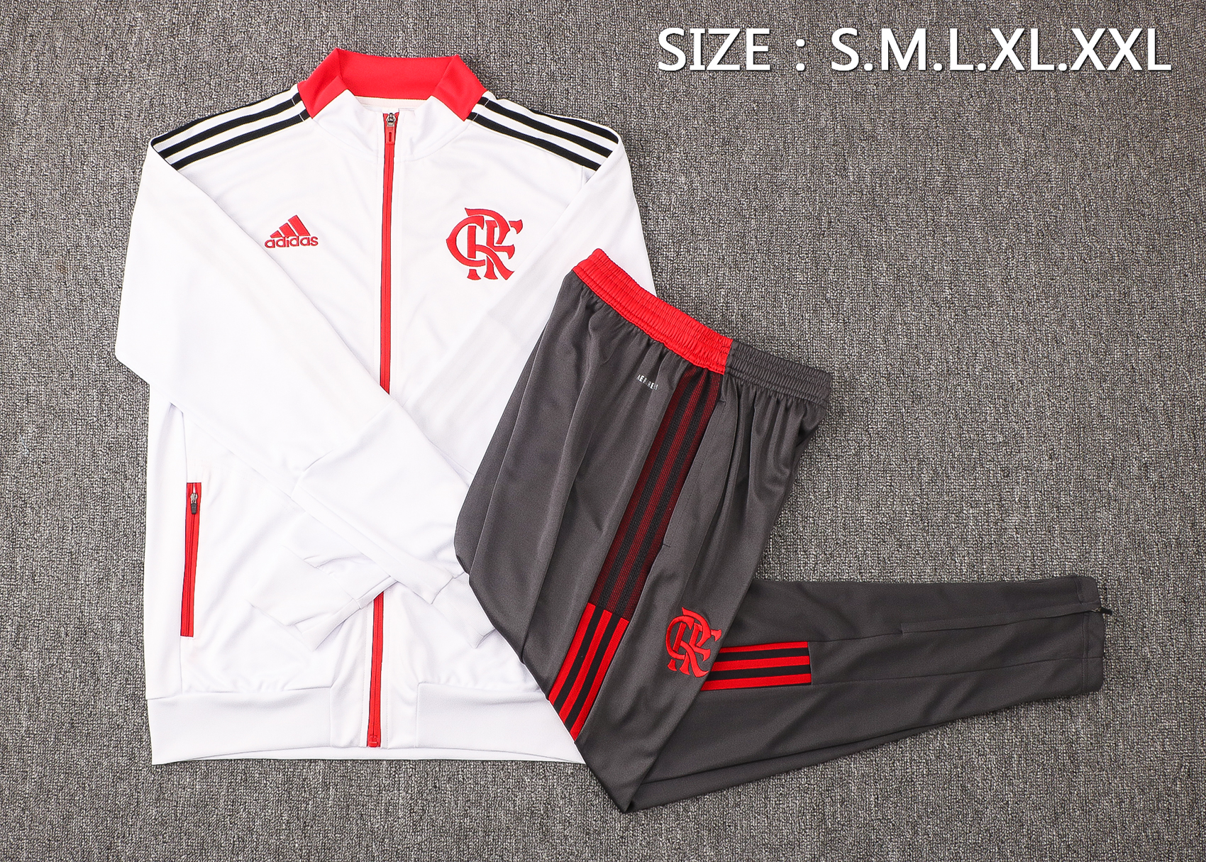 21-22 Flamengo White Jacket Tracksuit Thai Quality - leoleo123123