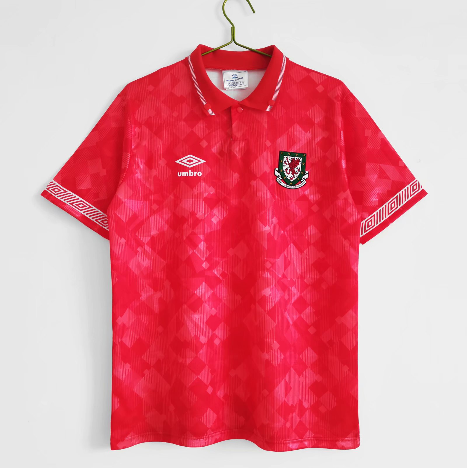 90/92 Welsh Home Retro Jersey Fans Version - leoleo123123