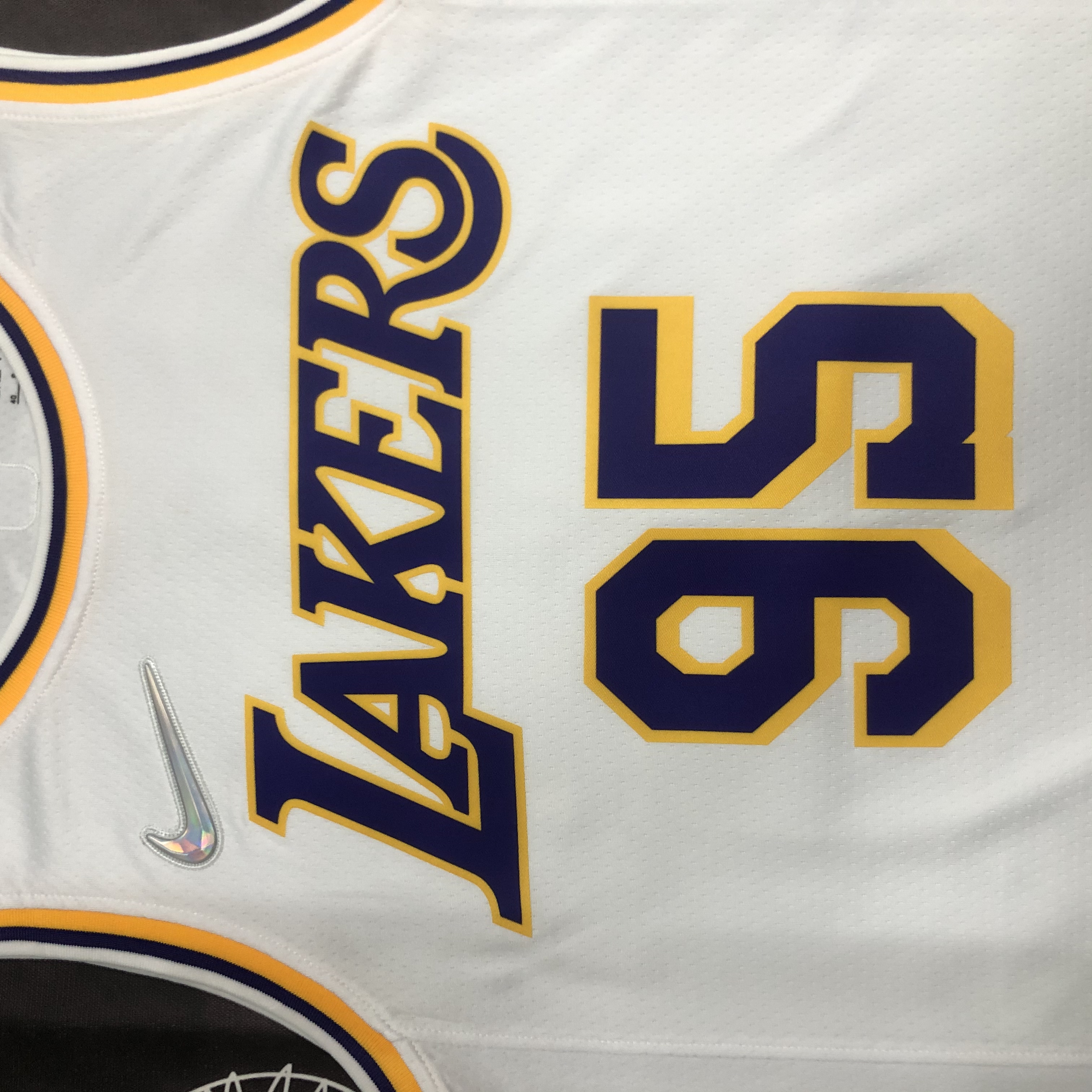 NBA 75th Anniversary Los Angeles Lakers White Round Neck #95 TOSCANO Jersey High Quality Name and Number Print - leoleo123123