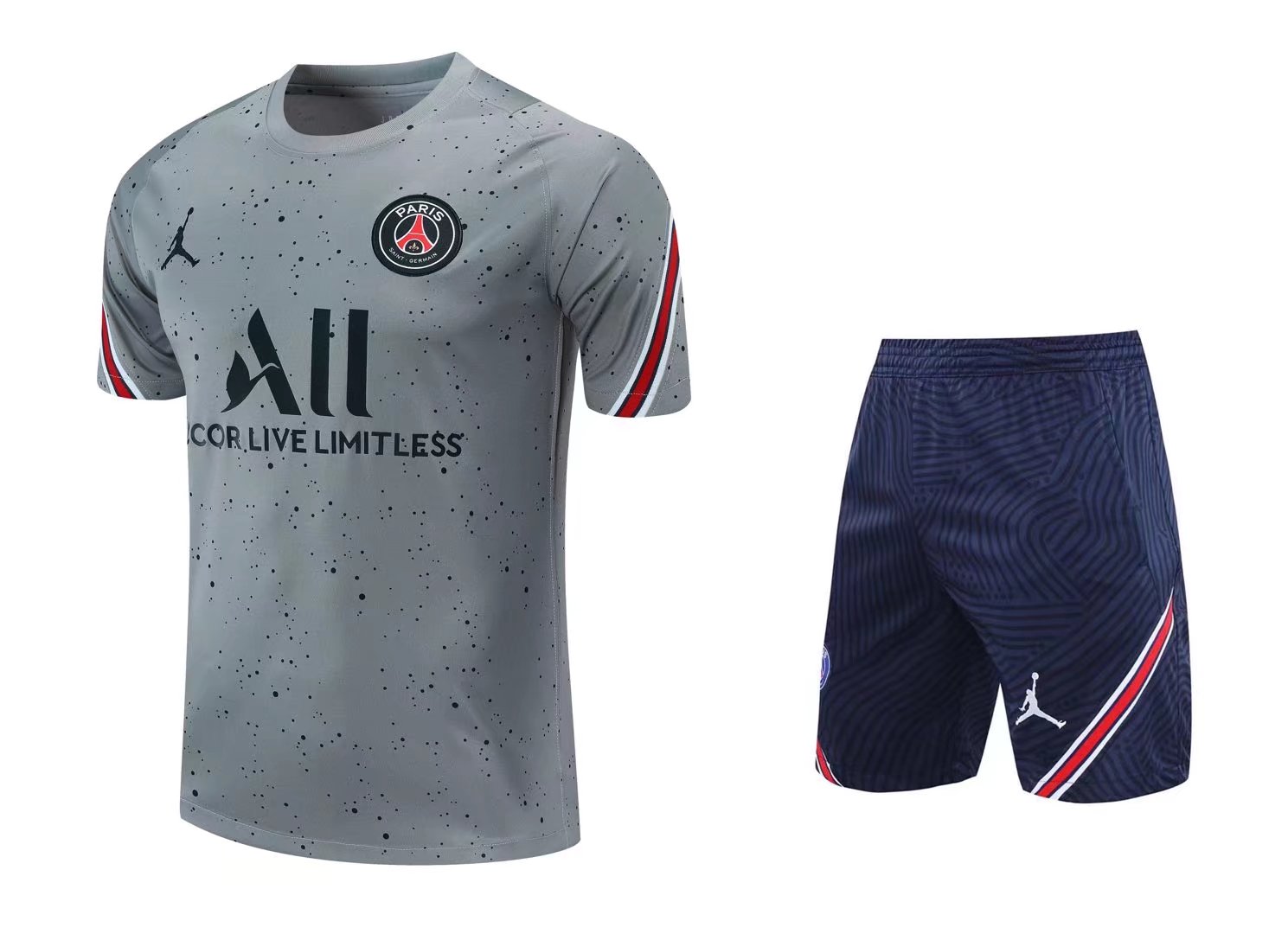 21/22 PSG Training Jersey Grey Training Tracksuit - leoleo123123