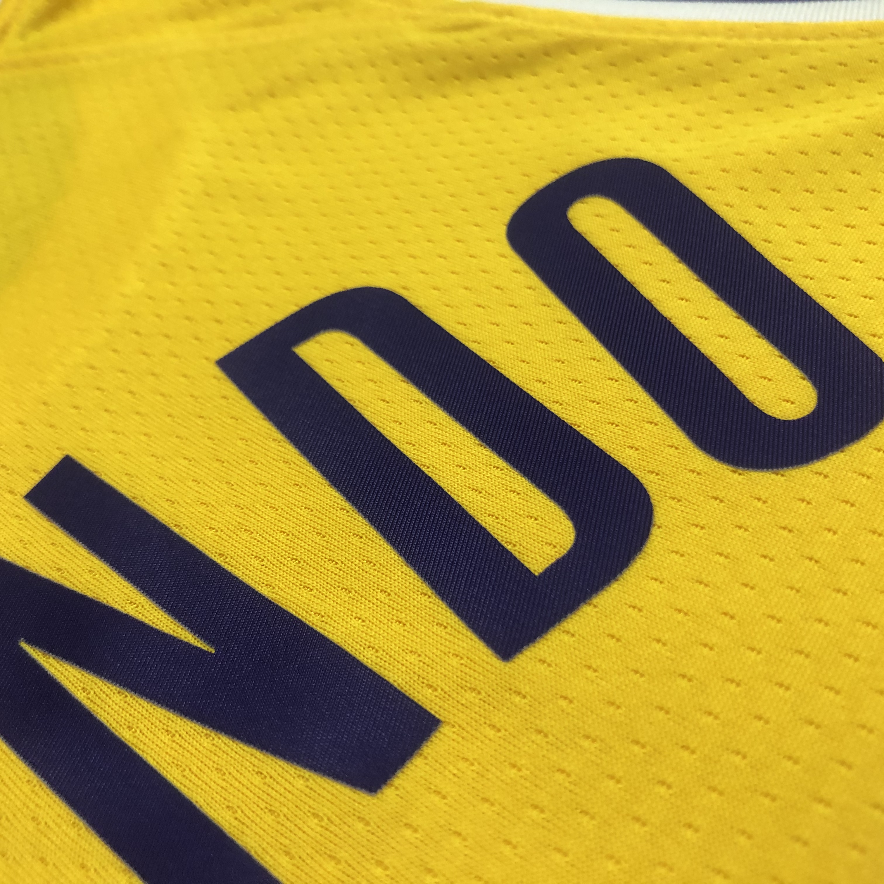 NBA Men Los Angeles Lakers Retro Yellow Round Neck #4 RONDO Jersey High Quality Name and Number Print - leoleo123123
