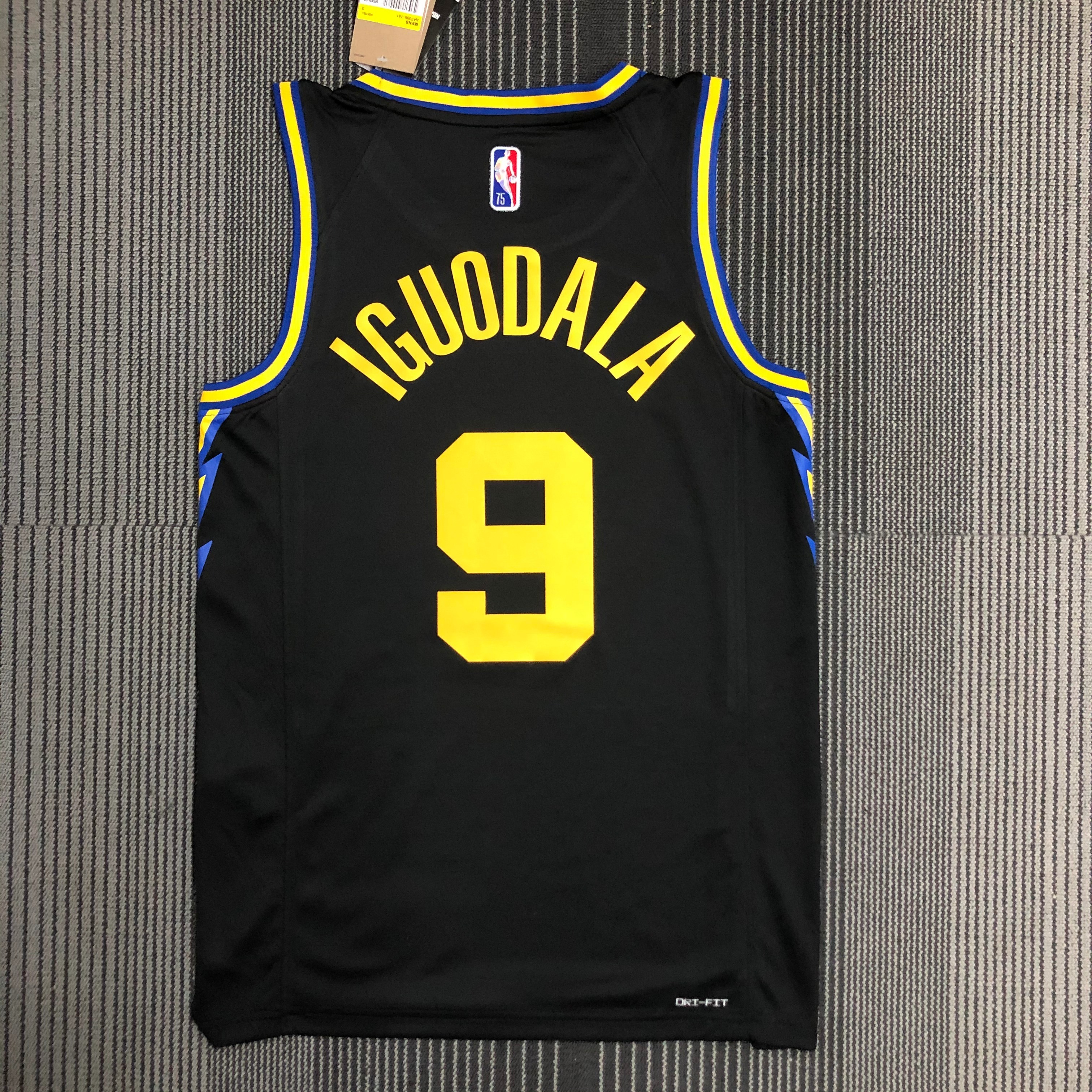 NBA Men 75th Anniversary Season 2022 Golden State Warriors Black #9 IGUODALA Jersey High Quality Name and Number Print - leoleo123123