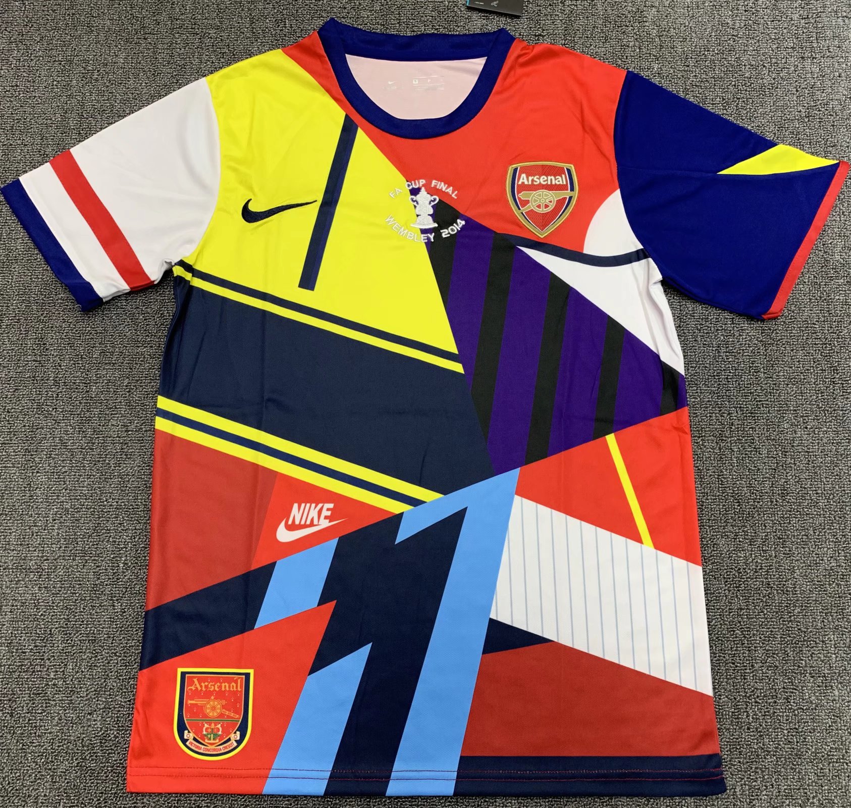 2014 Arsenal FA Cup Retro Jersey - leoleo123123