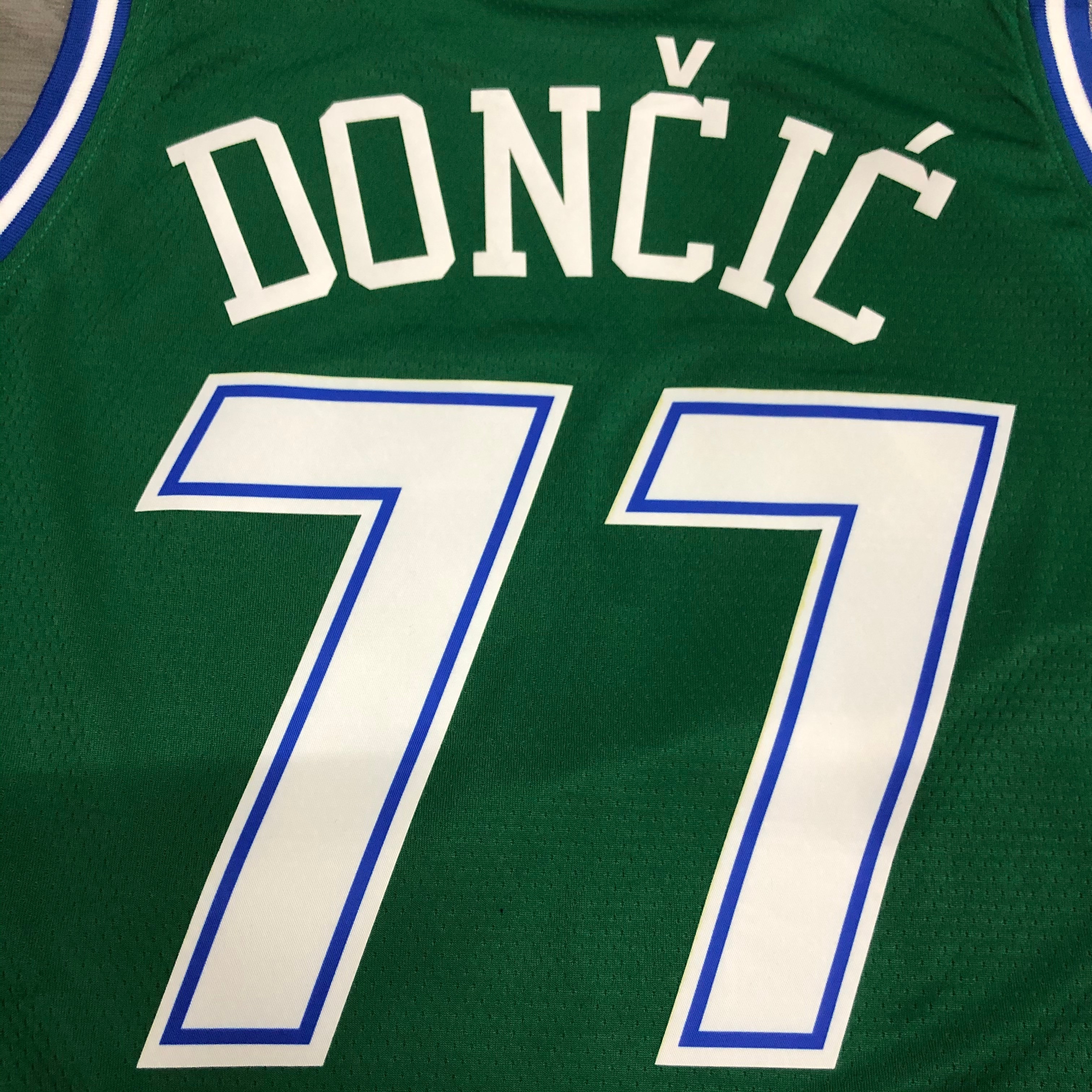 NBA Men Season 2021 Dallas Mavericks Green #77 DONCIC Jersey High Quality Name and Number Print - leoleo123123