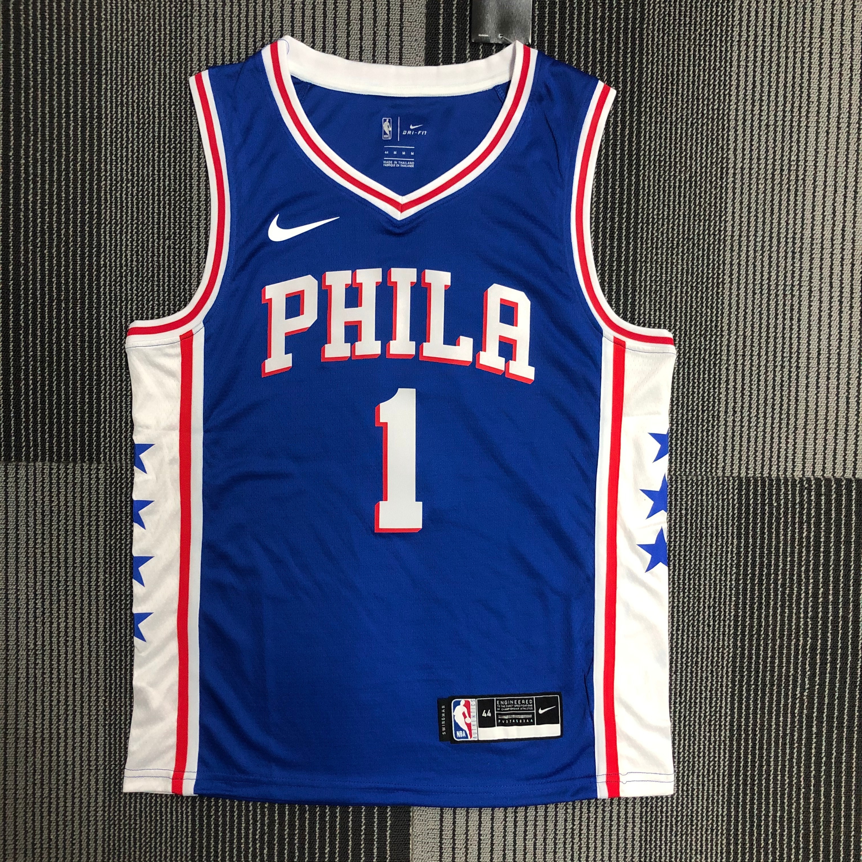NBA Men Philadelphia 76ers Blue #1 HARDEN Jersey High Quality Name and Number Print - leoleo123123