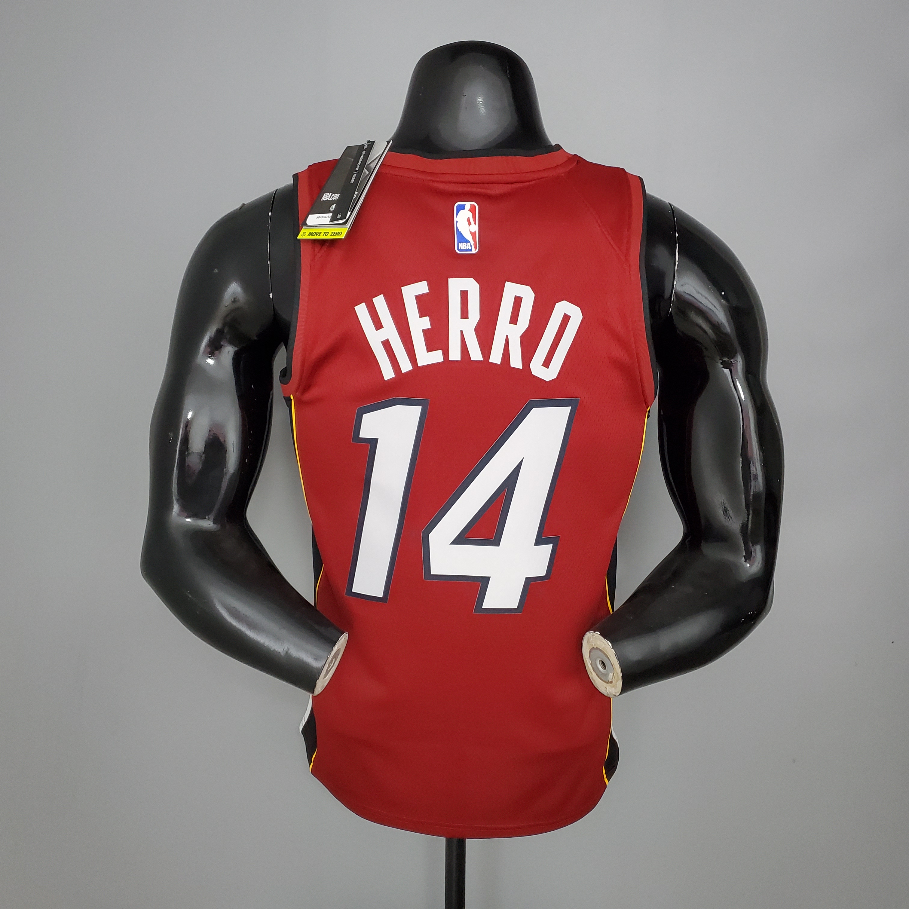 NBA Season 2021 Men Miami Heat Red #14 HERRO Jersey with Jordan Logo High Quality Name and Number Print - leoleo123123