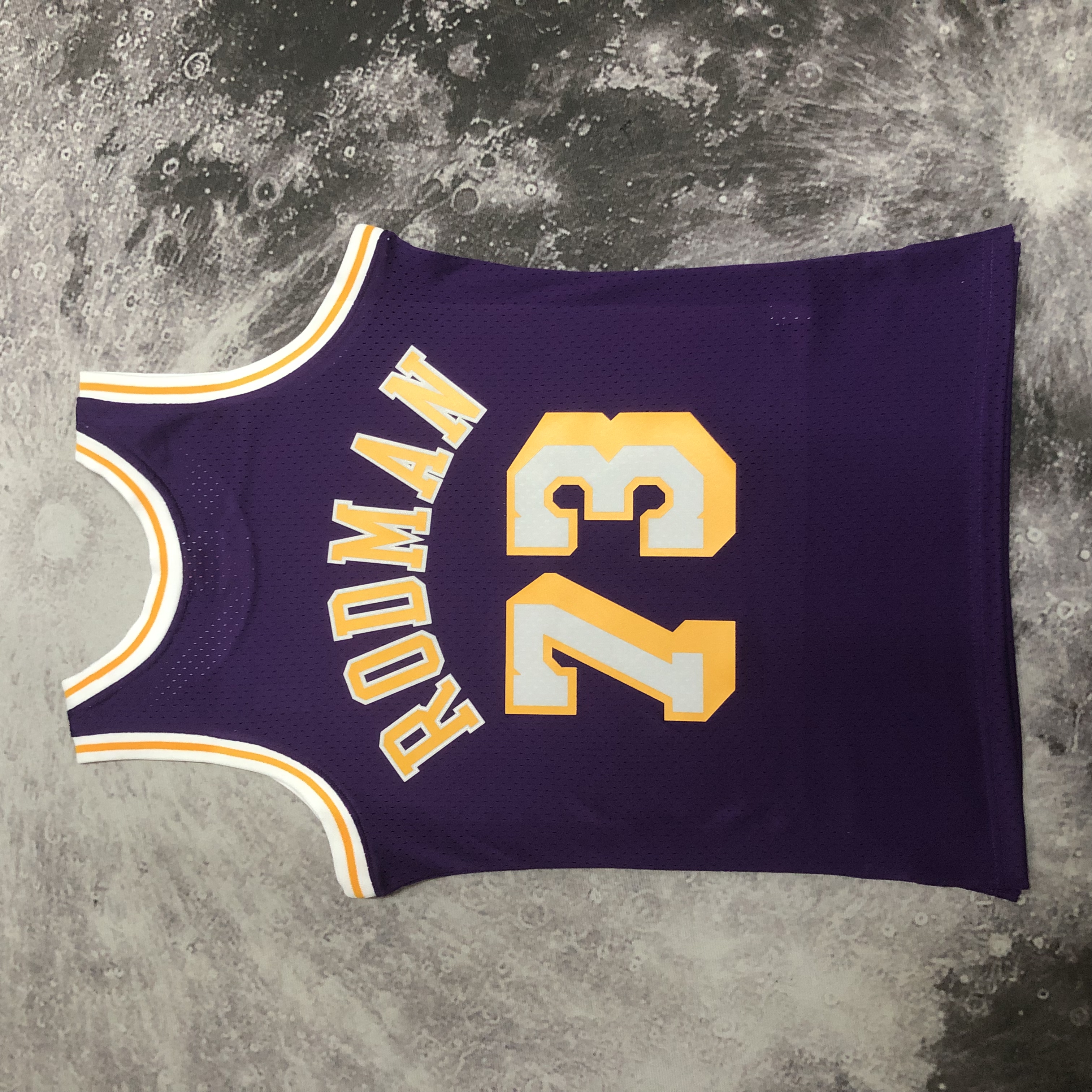 NBA Men Season 98-99 Los Angeles Lakers Purple #73 RODMAN Jersey High Quality Name and Number Print - leoleo123123