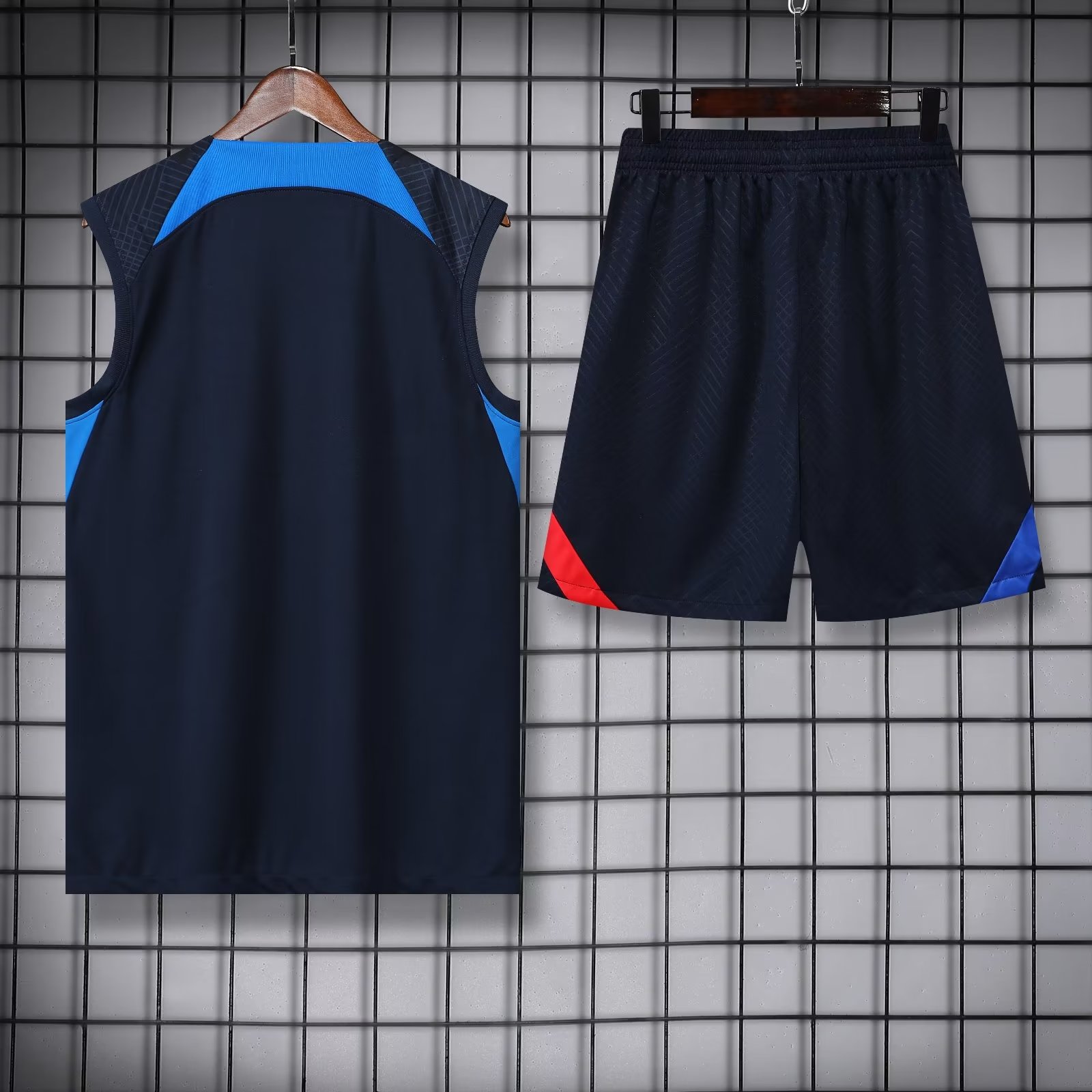 22/23 Barcelona Dark Blue Vest Training Tracksuit - leoleo123123