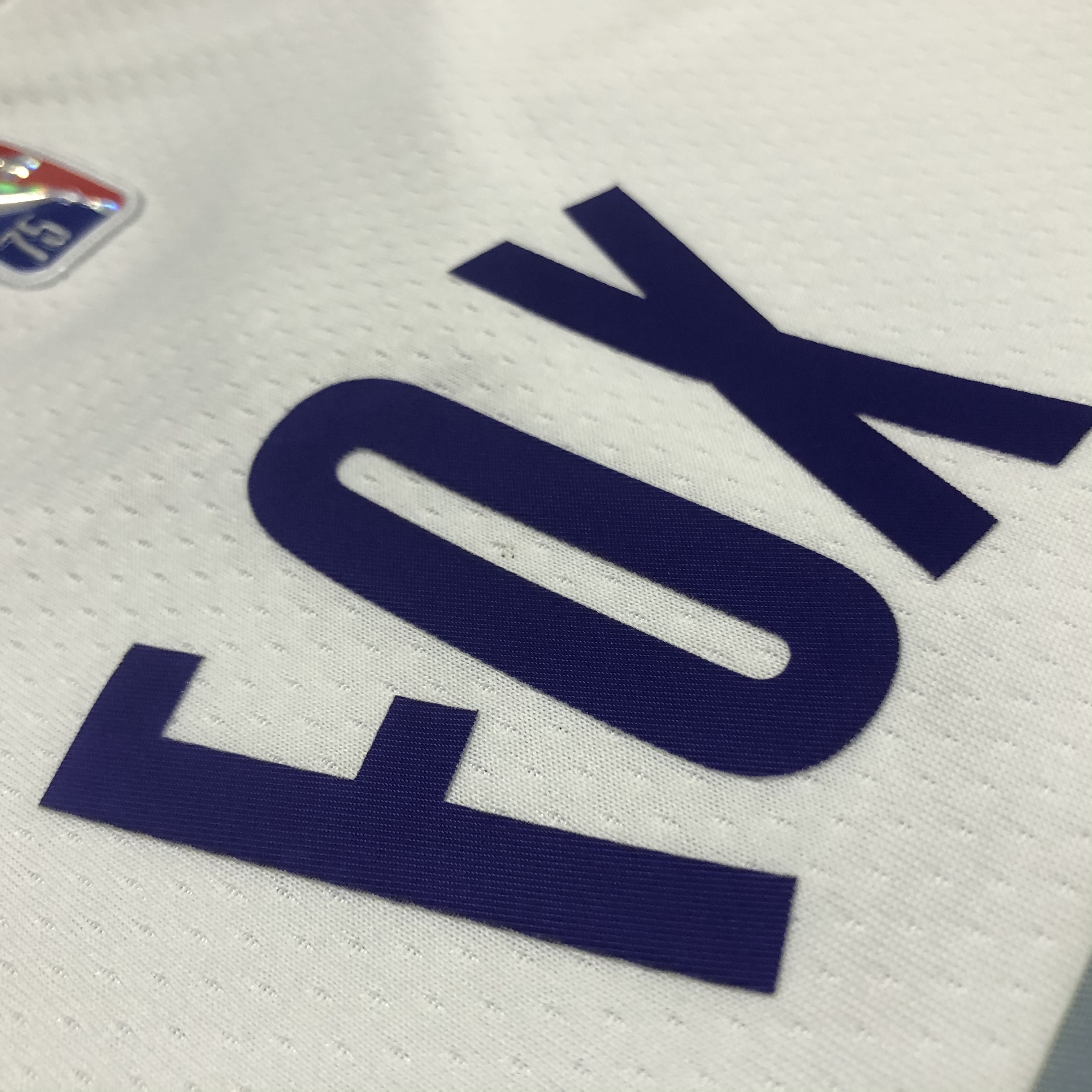 NBA 75th Anniversary Sacramento Kings White #5 FOX Jersey High Quality Name and Number Print - leoleo123123