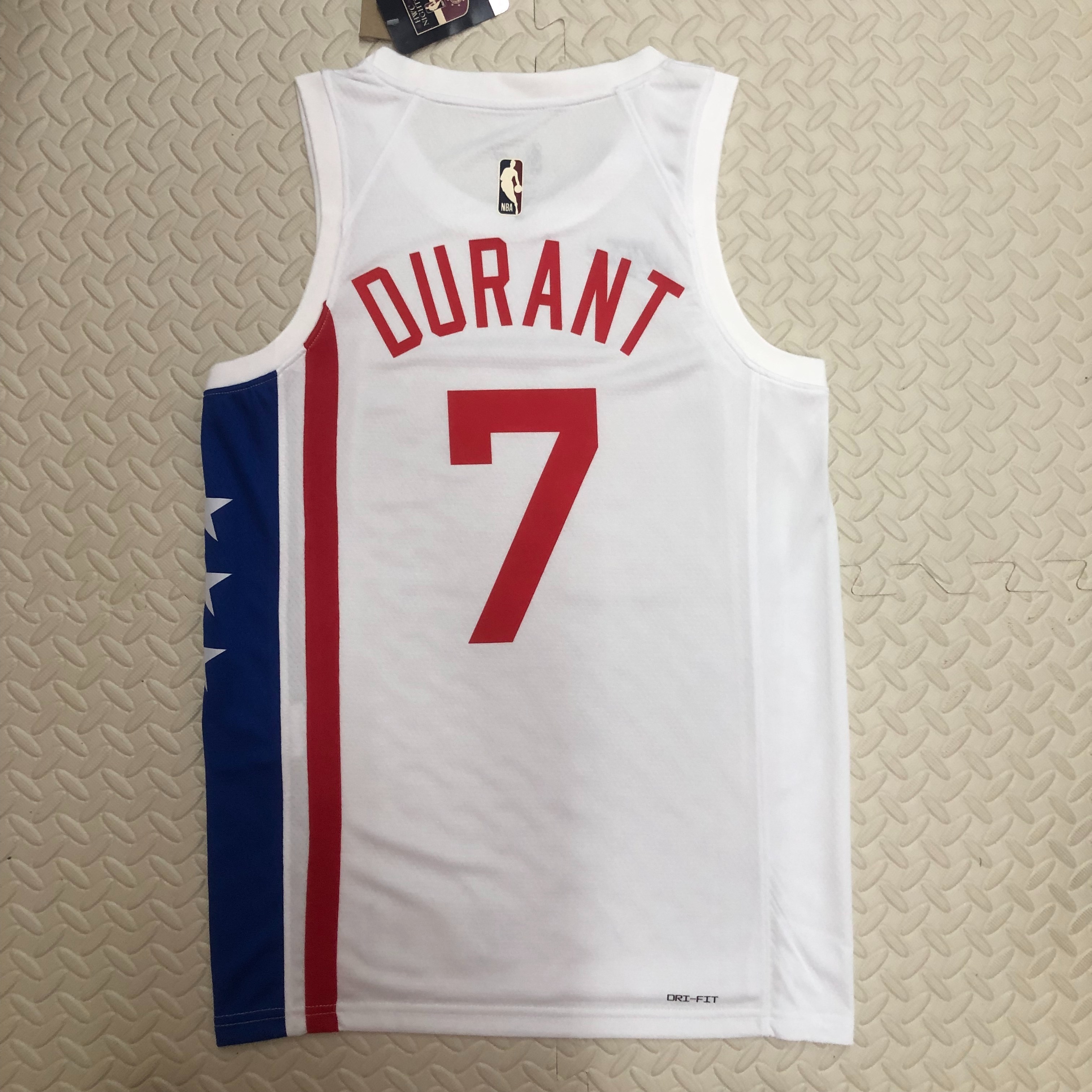 NBA Men Season 2023 Brooklyn Nets White #7 DURANT Jersey High Quality Name and Number Print - leoleo123123