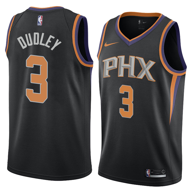 NBA Men Phoenix Suns Black #3 DUDLEY Jersey High Quality Name and Number Print - leoleo123123