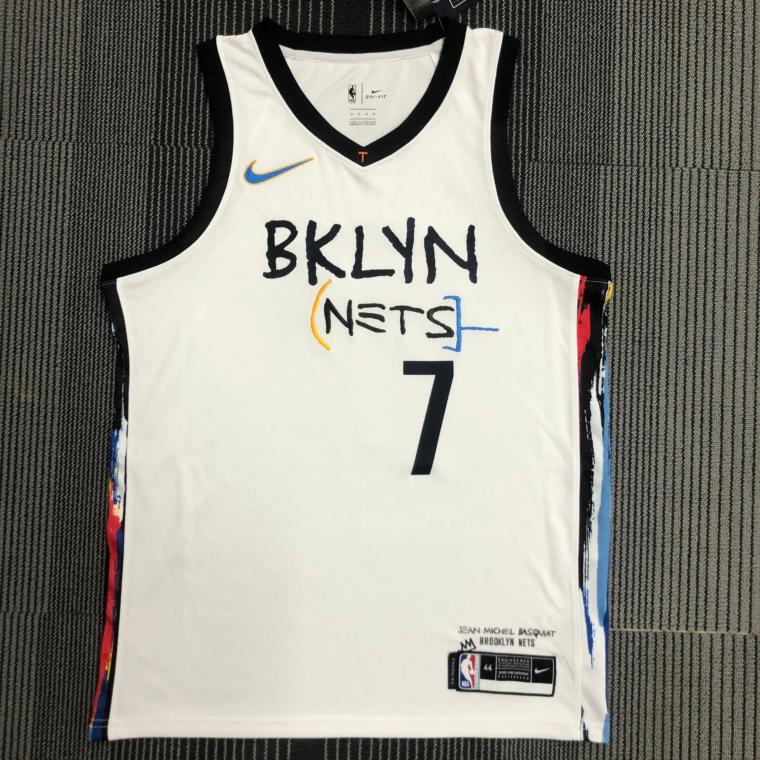 NBA Men Season 2021 Brooklyn Nets White City #7 DURANT Jersey High Quality Name and Number Print - leoleo123123