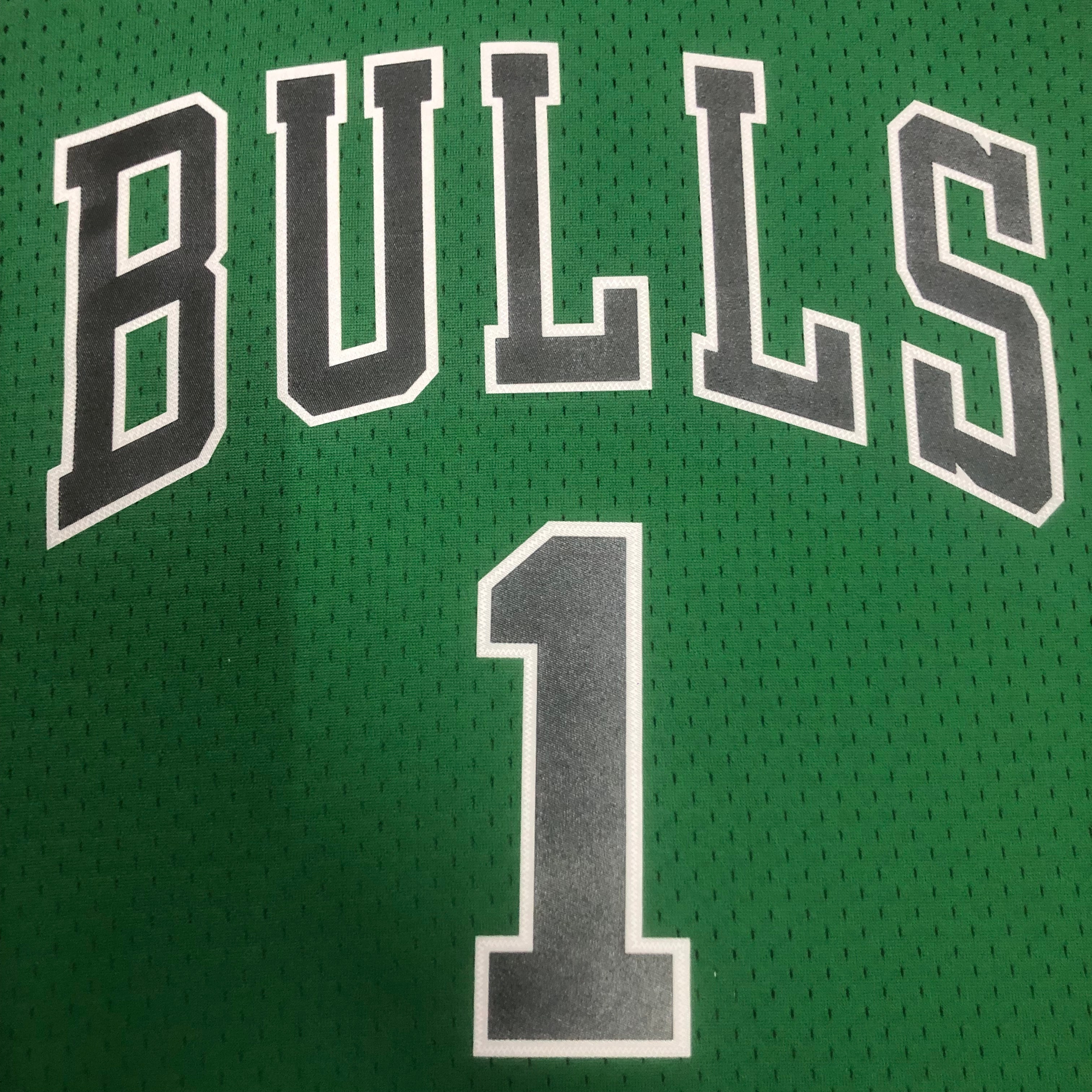 NBA Men Season 08-09 Retro Chicago Bulls Green #1 ROSE with Black Letter Jersey High Quality Name and Number Print - leoleo123123