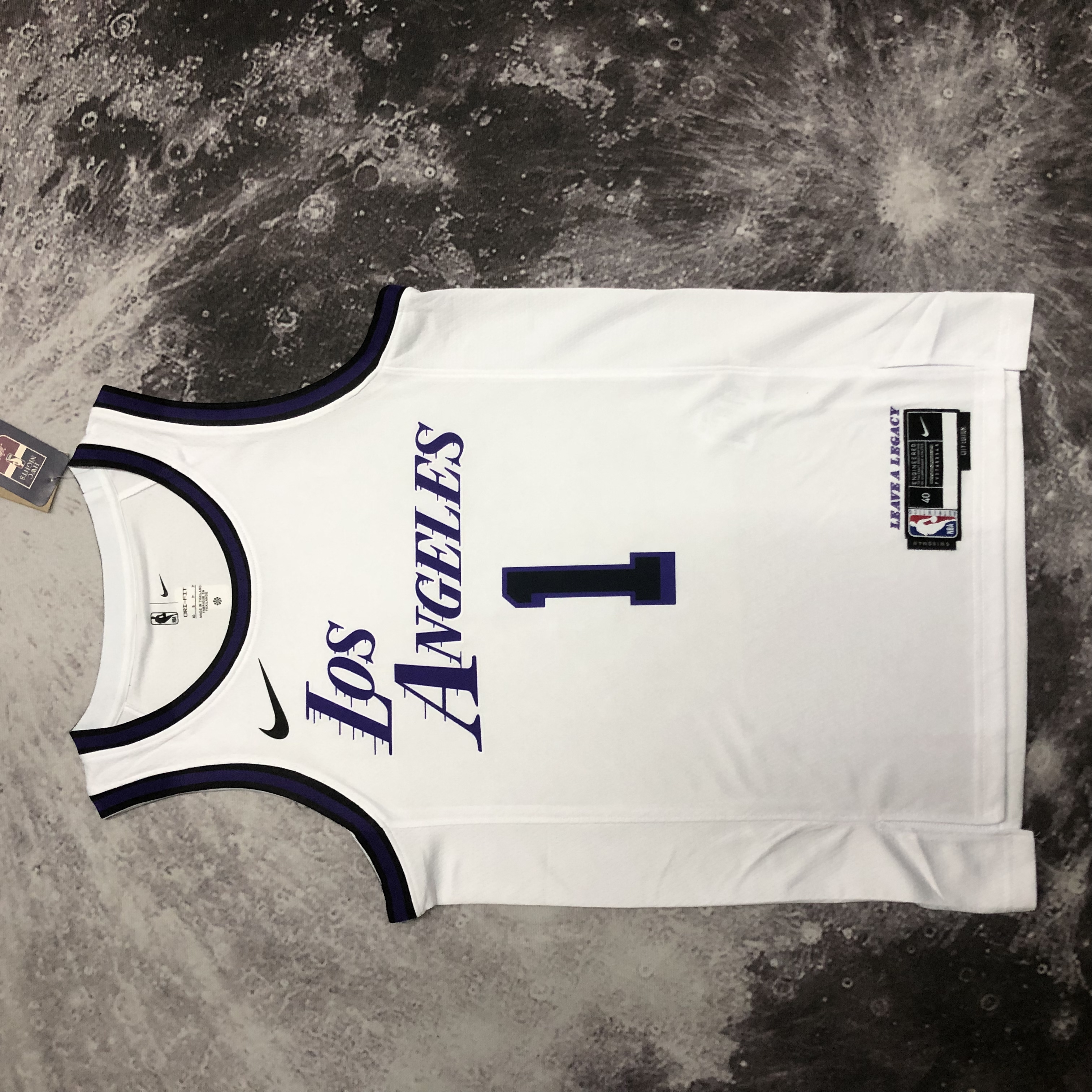 NBA Men Season 2023 Los Angeles Lakers White #1 RUSSELL Jersey High Quality Name and Number Print - leoleo123123
