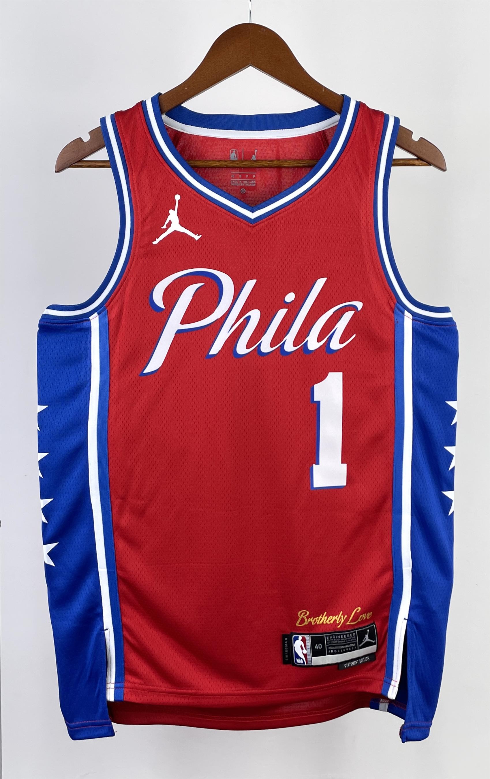 NBA Men 2023 Philadelphia 76ers Red #1 HARDEN Swingman Jersey - leoleo123123