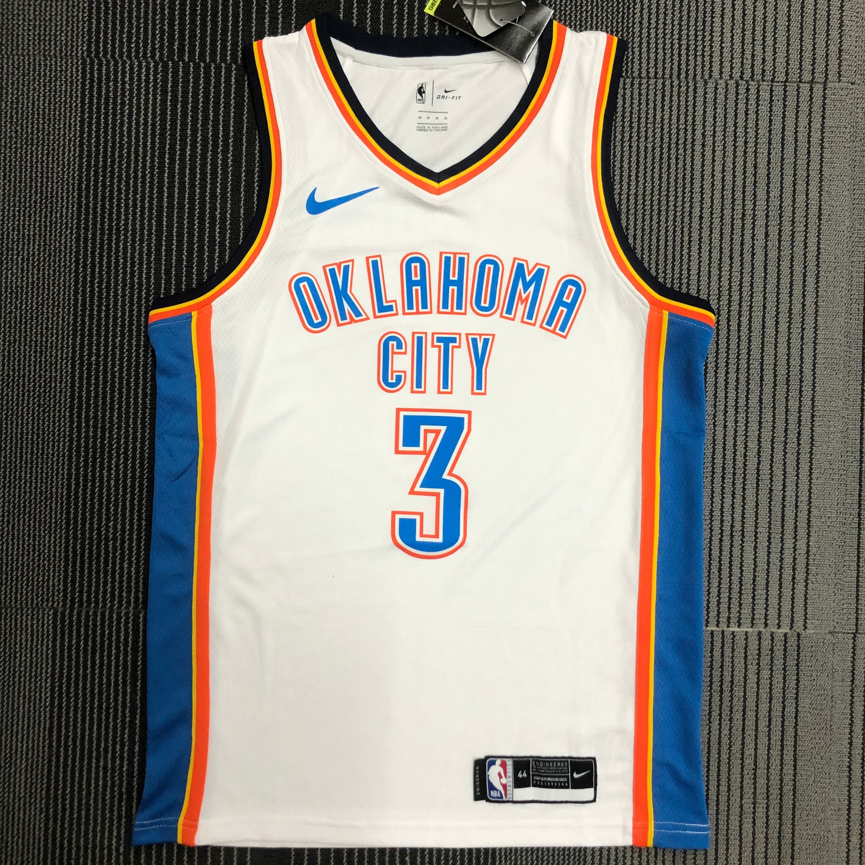 NBA Men Oklahoma City Thunder White #3 PAUL Jersey High Quality Name and Number Print - leoleo123123