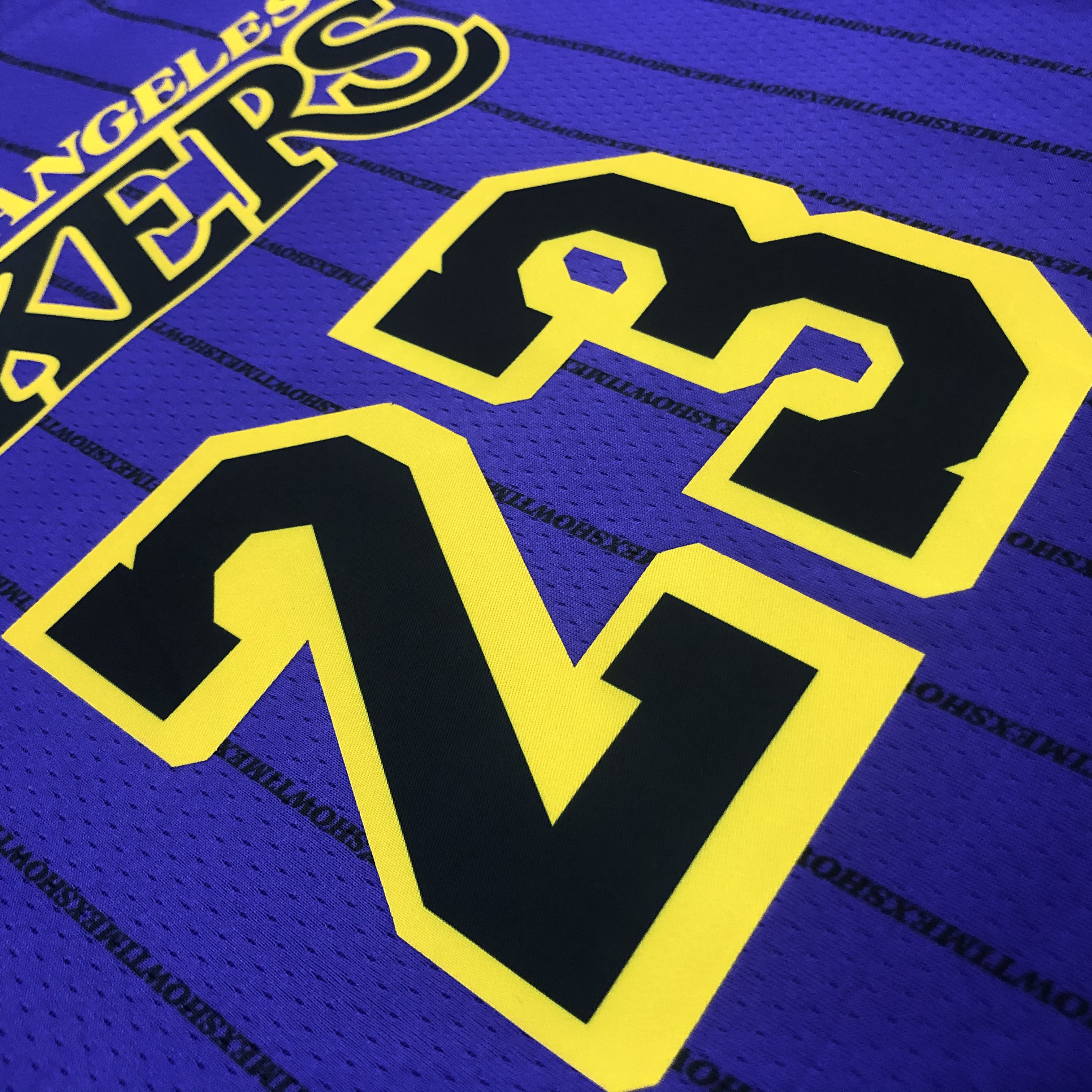 NBA Men Los Angeles Lakers Retro Purple with Black Lines #23 JAMES Round Neck Jersey High Quality Name and Number Print - leoleo123123
