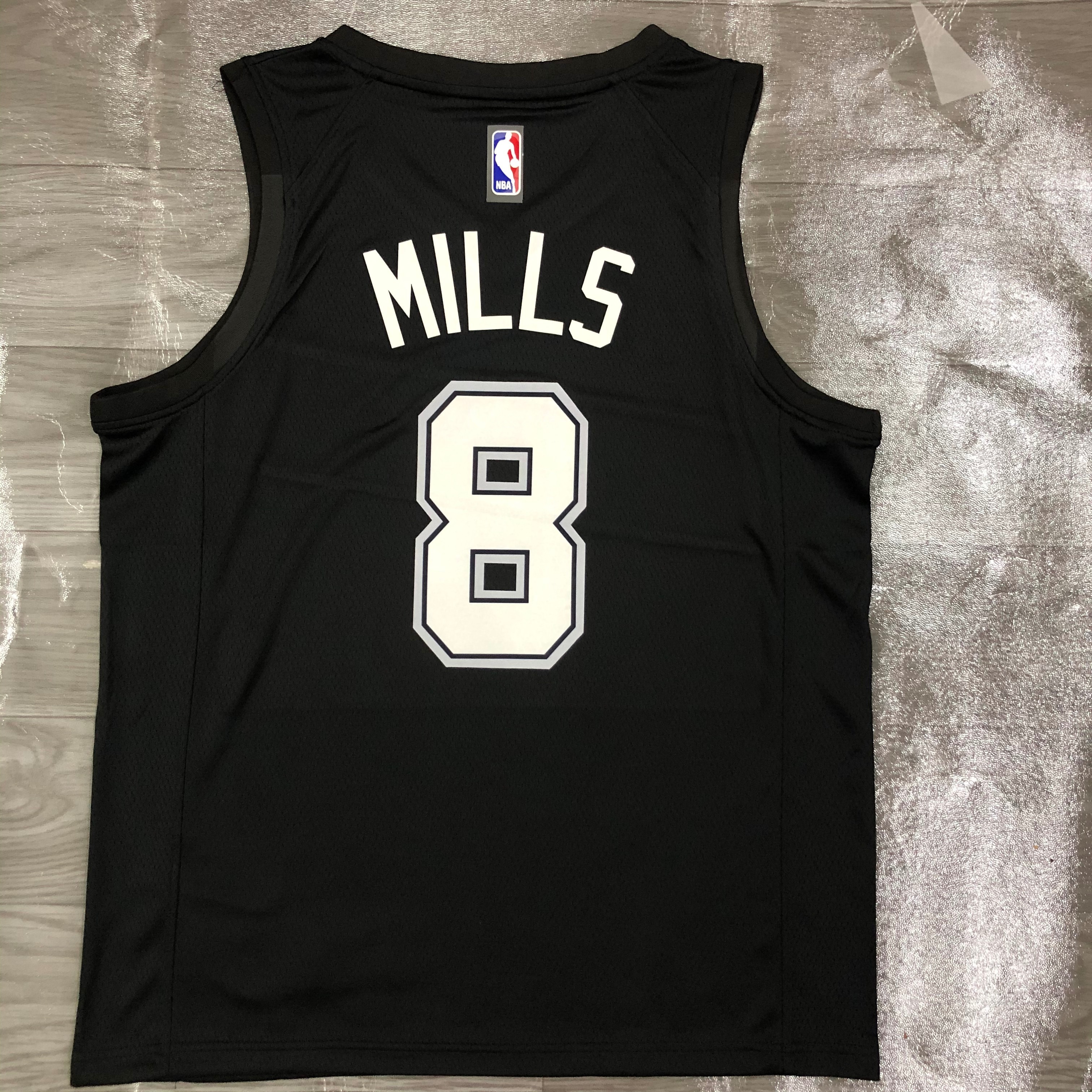 NBA Season 2021 Men San Antonio Spurs Black City #8 MILLS Jersey High Quality Name and Number Print - leoleo123123