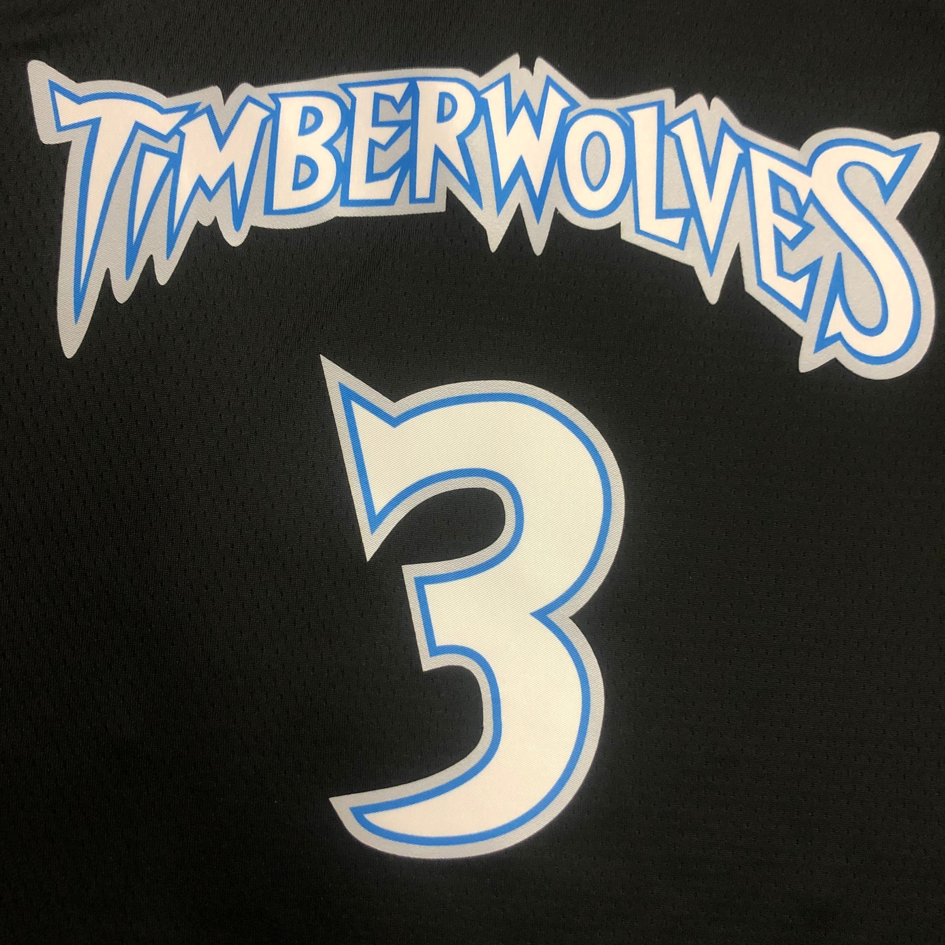 NBA Men Minnesota Timberwolves Retro Black #3 MARBURY Jersey High Quality Name and Number Print - leoleo123123