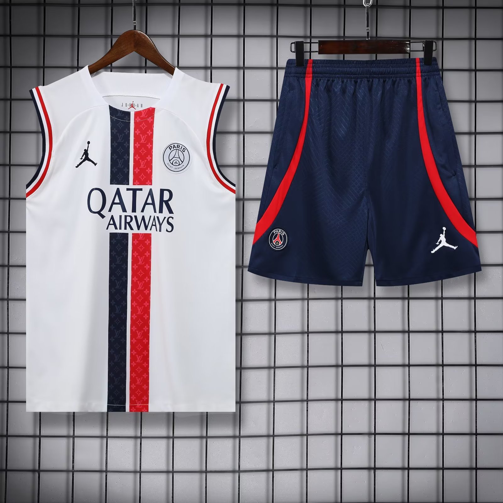 23/24 PSG Jordan White Training Vest Training suit - leoleo123123