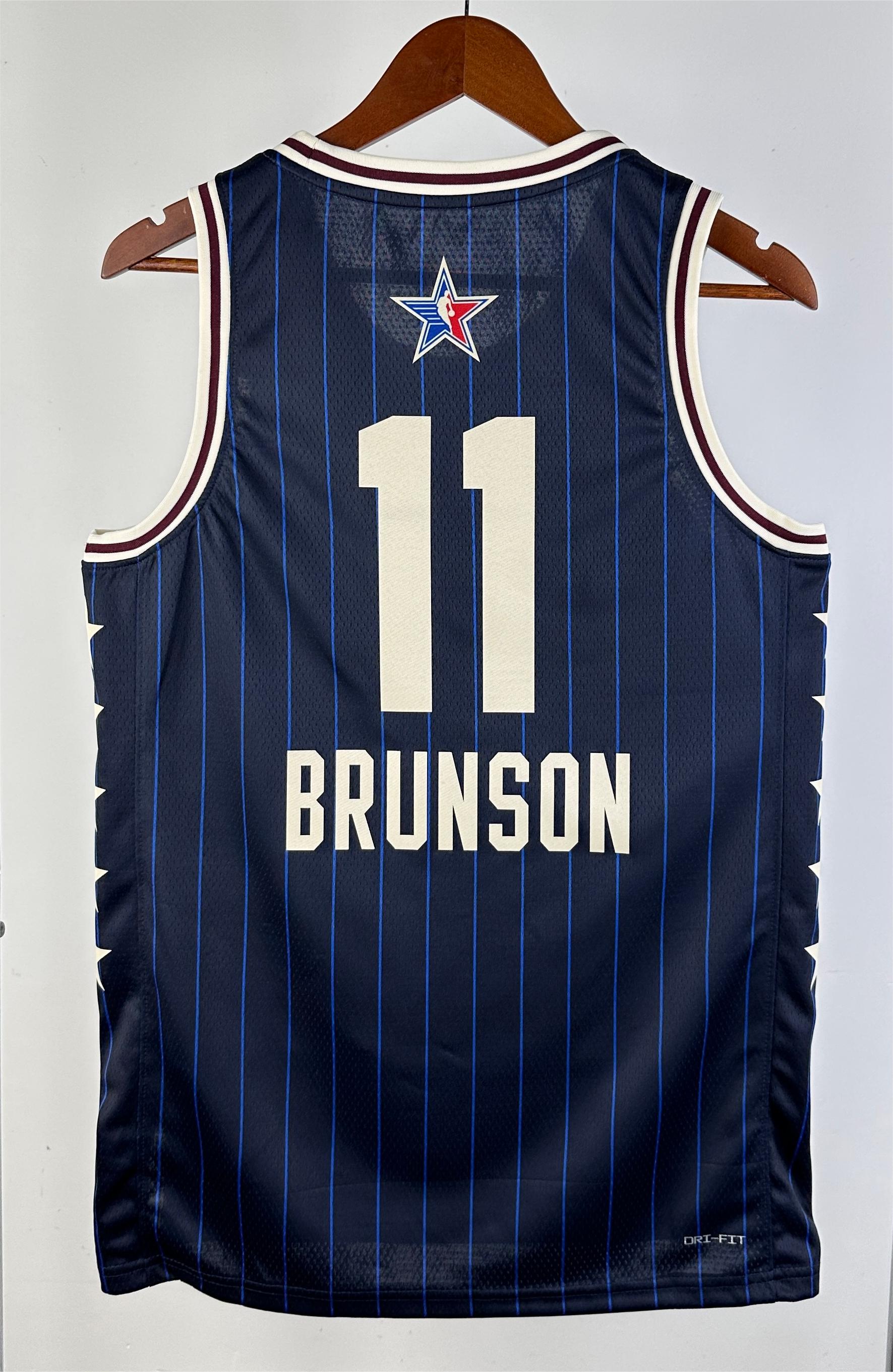 NBA Men Season 2024 Boston Celtics All Stars Blue #11 BRUNSON Jersey High Quality Name and Number Print - leoleo123123